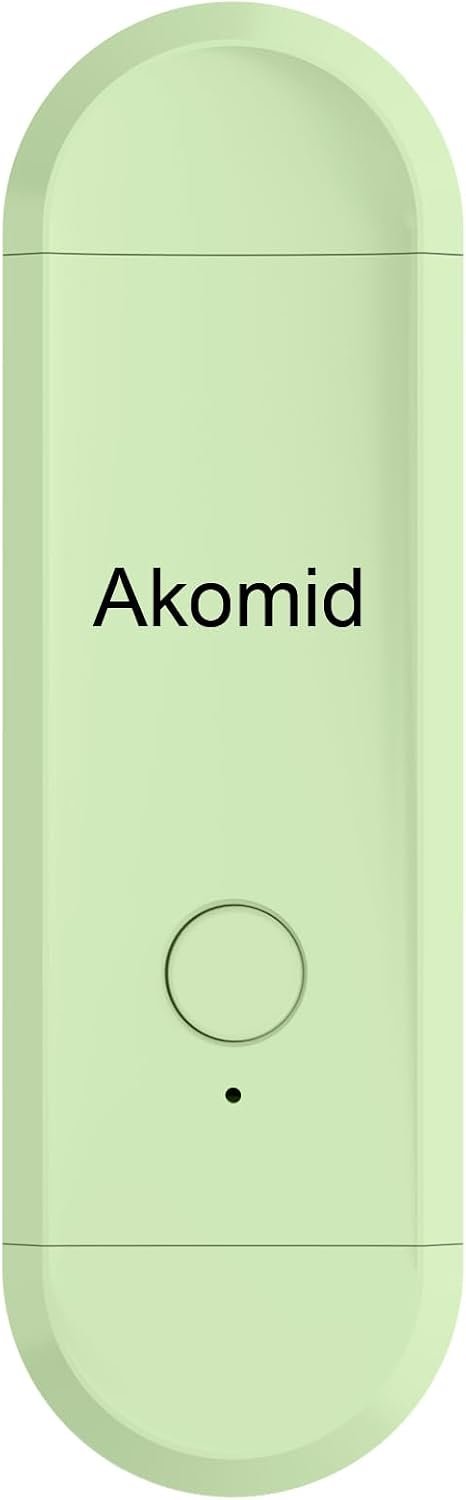 Akomid Book Light, USB Rechargeable, Eye-Cared Amber Light, 8 LEDs, Green, Modern Style, Metal & Plastic, Clip-On, Stepless Dimming, for Reading in Bed, Kids, Living Room