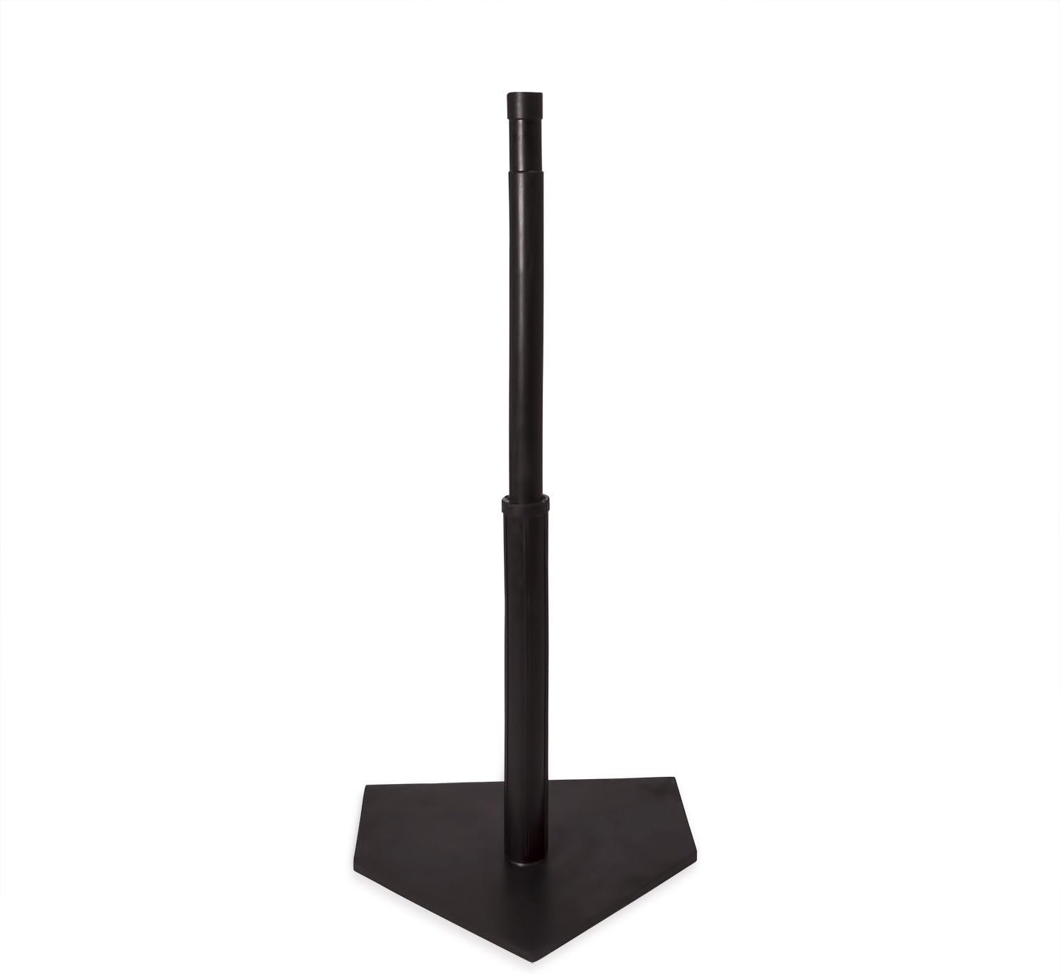 Champion Sports Deluxe Batting Tee – Adjustable Rubber Baseball & Softball Tee on Home Plate, Multiple Styles