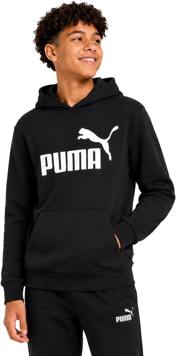 PUMA Boys Fleece Pullover Hoodie Sweatshirt Kangaroo Pockets (Sizes 8-20) | Cozy Soft Warmth, Comfortable Athletic Fit, Hooded Sweatshirt, Great for School, Sports & Everyday Performance Wear