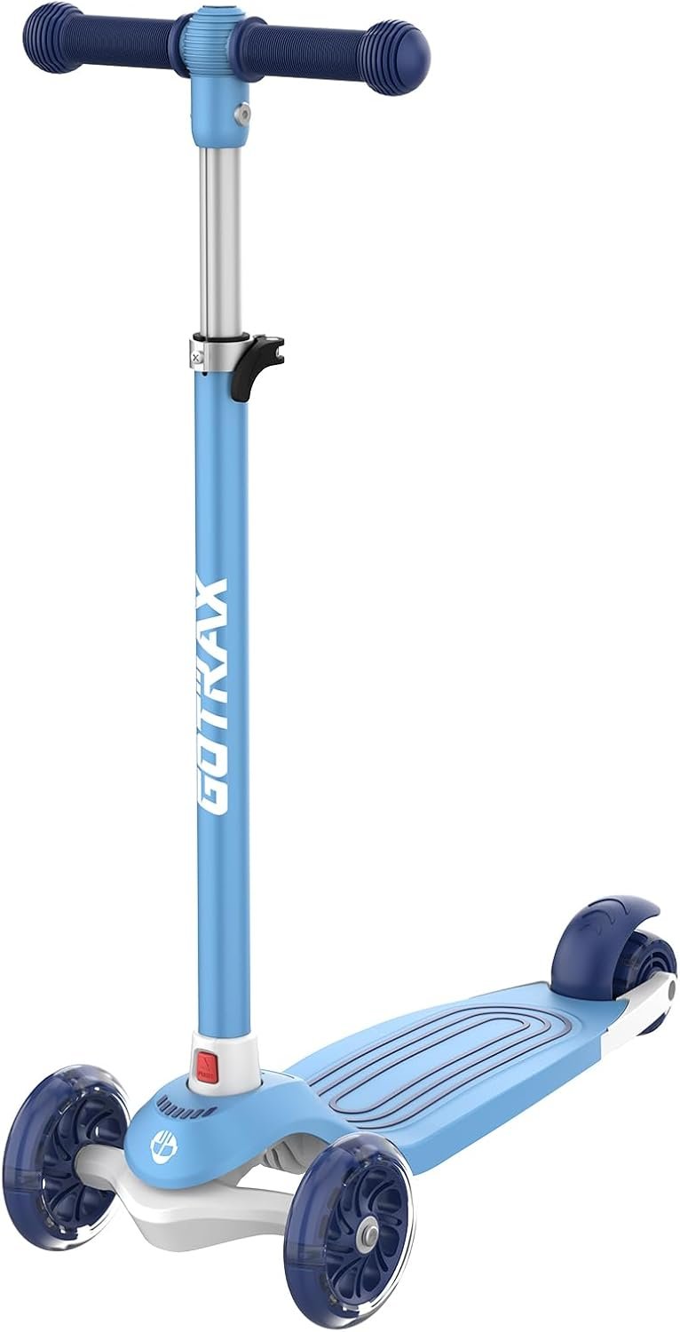 Gotrax KS1 Kids Kick Scooter, 3 Wheels for Boys & Girls 2-8, Gifts | LED Light-Up Wheels, 3 Adjustable Handlebar, Easy Assembly, Lightweight, Wide Anti-Slip Deck, Lean to Steer, Max Load 110 lbs