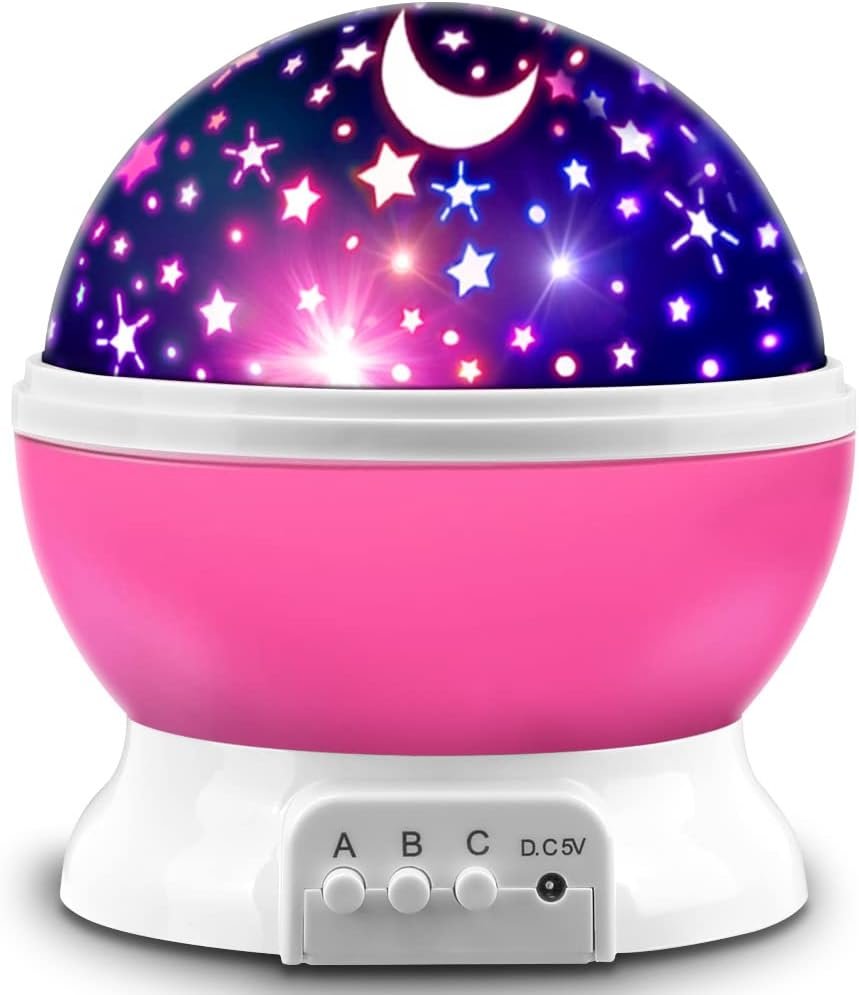 MOKOQI Star Projector Night Lights for Kids | Girls Night Light Projector | Stars for Ceiling | Toys Gifts for 3-8 Year Old Girls Star Lights Projector | Rotating Stars Projector for Kids Bedroom