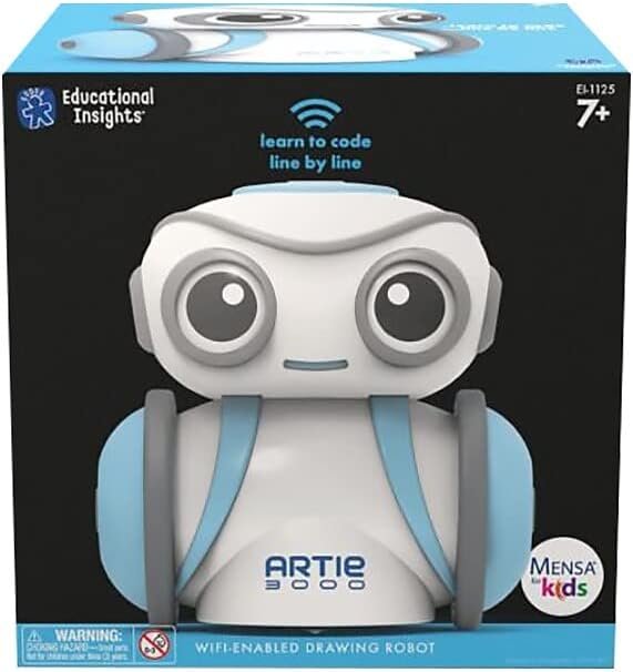Educational Insights Artie 3000 the Coding & Drawing Robot – STEM Robot Toys & Coding for Kids, Learn Programming and Robotics, Programmable Interactive Toy for Boys and Girls Ages 7+