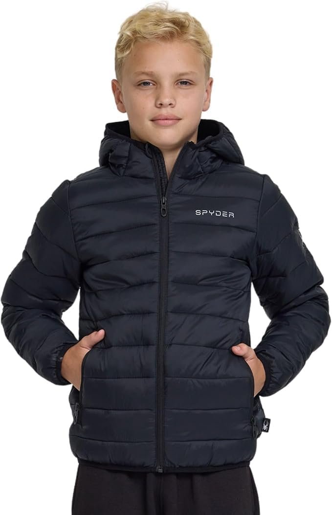 Spyder Boys Puffer Jacket – Lightweight Packable Wind Water Resistant Quilted Boys Winter Coat – Cozy Insulated Winter Jacket