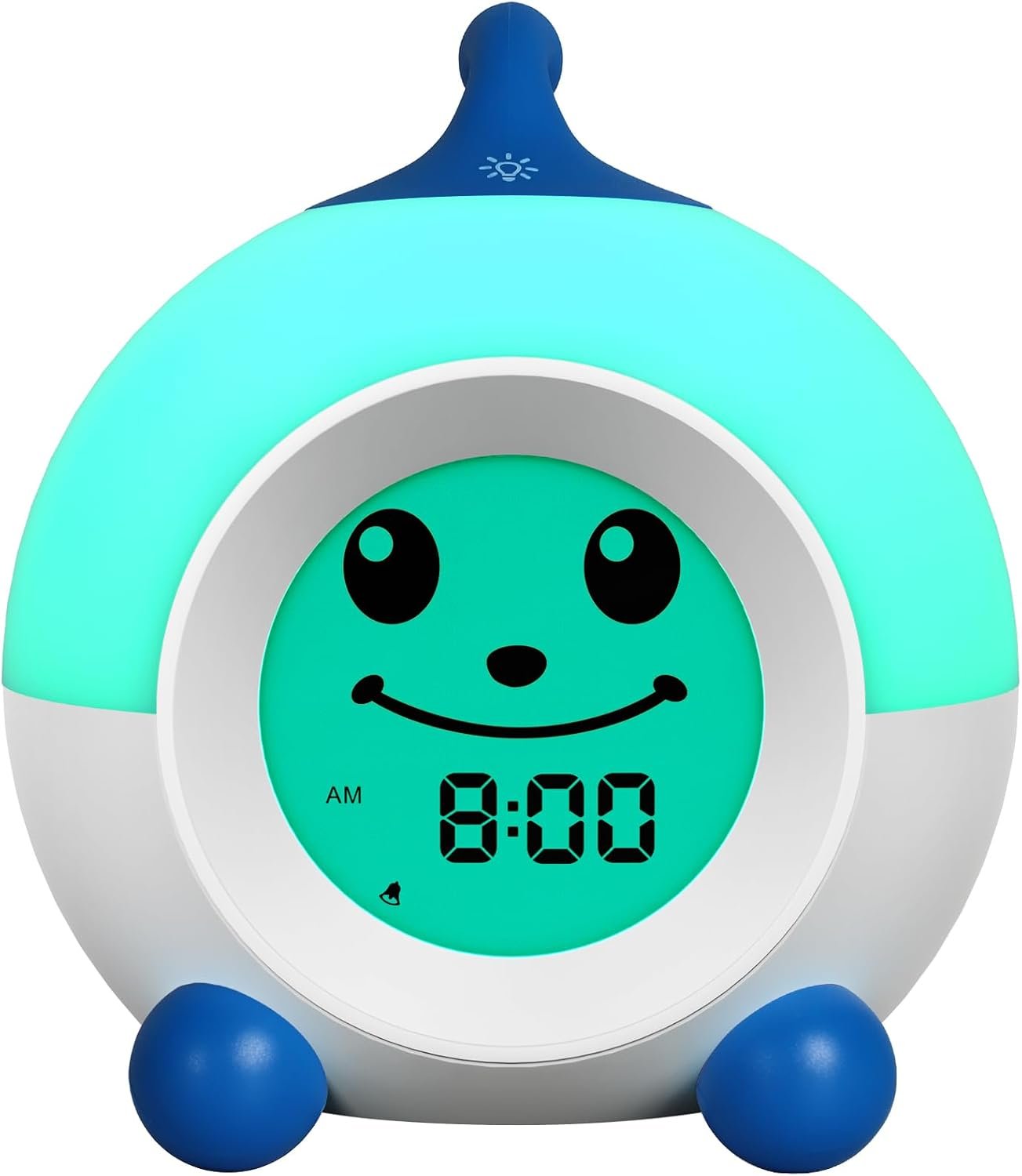 Ok to Wake Alarm Clock for Toddlers, Children’s Sleep Trainer | Red Green Light & Emoji, Night Light with Auto-Off Timer, Gift for 2-10 Years Old Kids