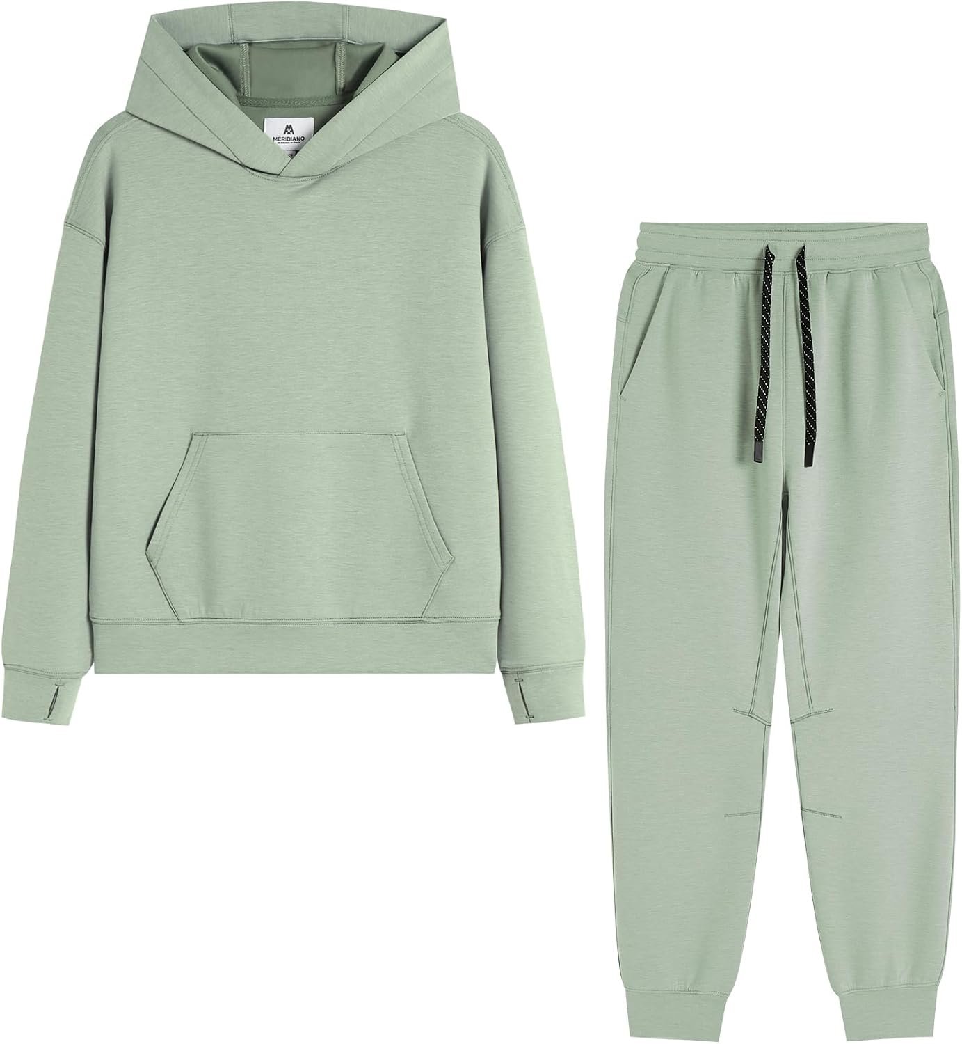 MERIDIANO Boys Sweatsuit 2 Piece Outfits Cozy Athletic Tracksuit Set Pullover Hoodie and Jogger Pants Kids Clothes Size 5-16