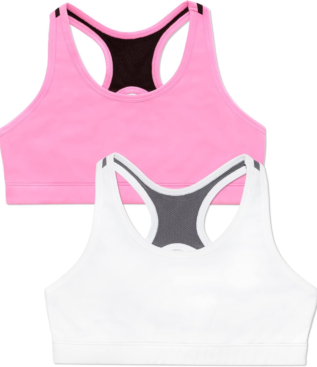 Fruit of the Loom Girls’ Stay Dry Racerback Sports Bra