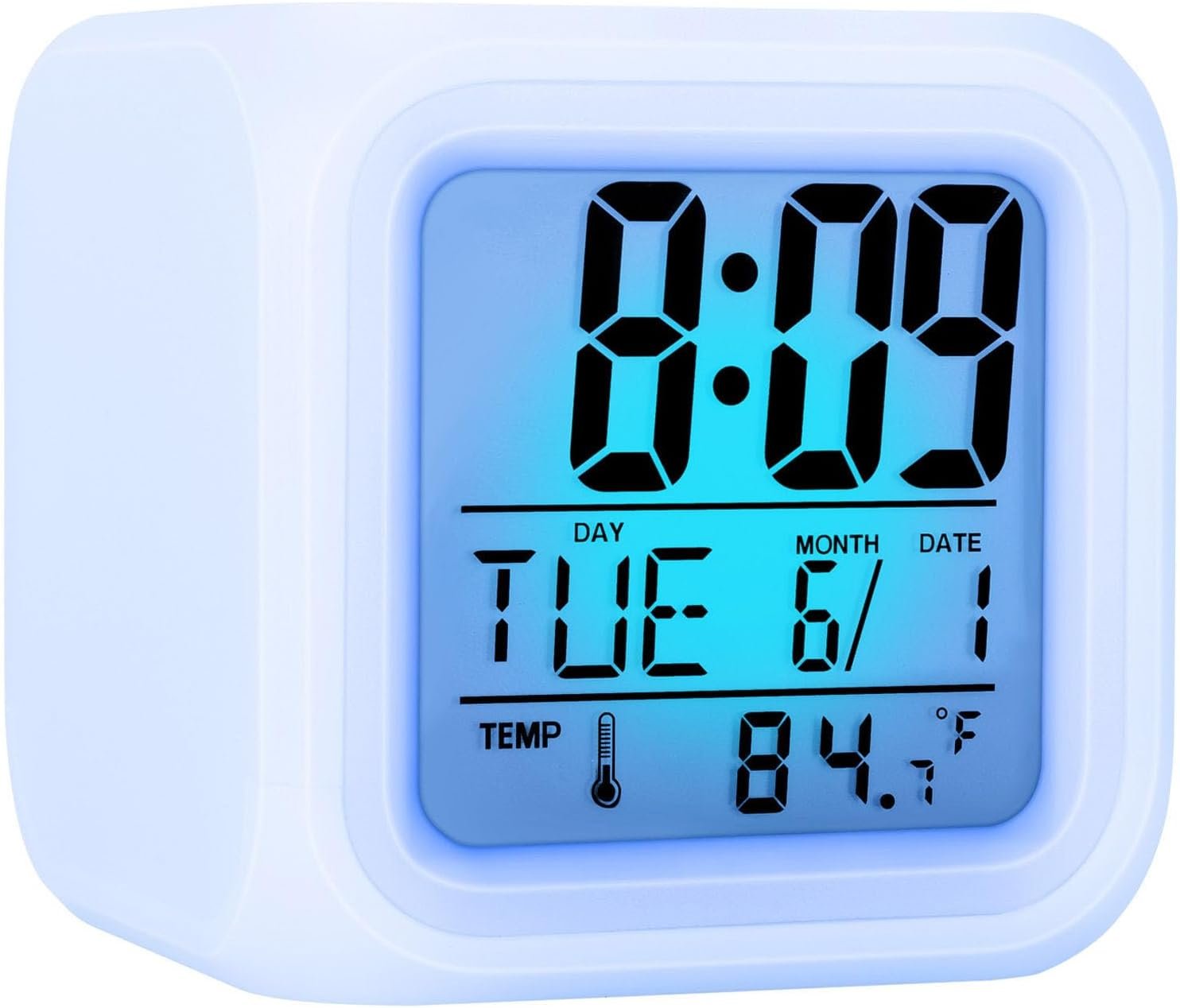 Kids Alarm Clock, 7 Color Night Light, Digital Clocks with Snooze, Alarm Clock for Kids, Wake Up Digital Clock for Room Decor Kids Gift