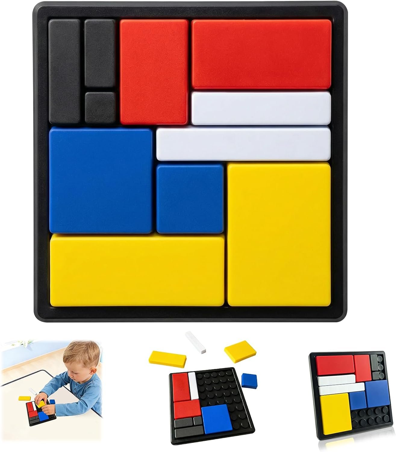 Logic Puzzle Brain Teaser Game for Kids and Adults, 88 Challenges with 4 Difficulty Levels, Portable Brain Training Logic Puzzle Game for Travel, Learning and Thinking Fun