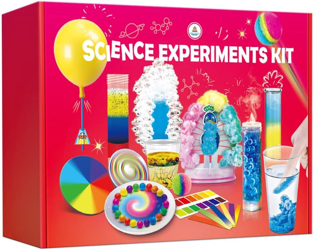 UNGLINGA 40+ Experiments Science Kit for Kids – Chemistry Set, Educational Toy Gift Idea for Boys and Girls Birthday Christmas S.T.E.M Scientist Learing Toy
