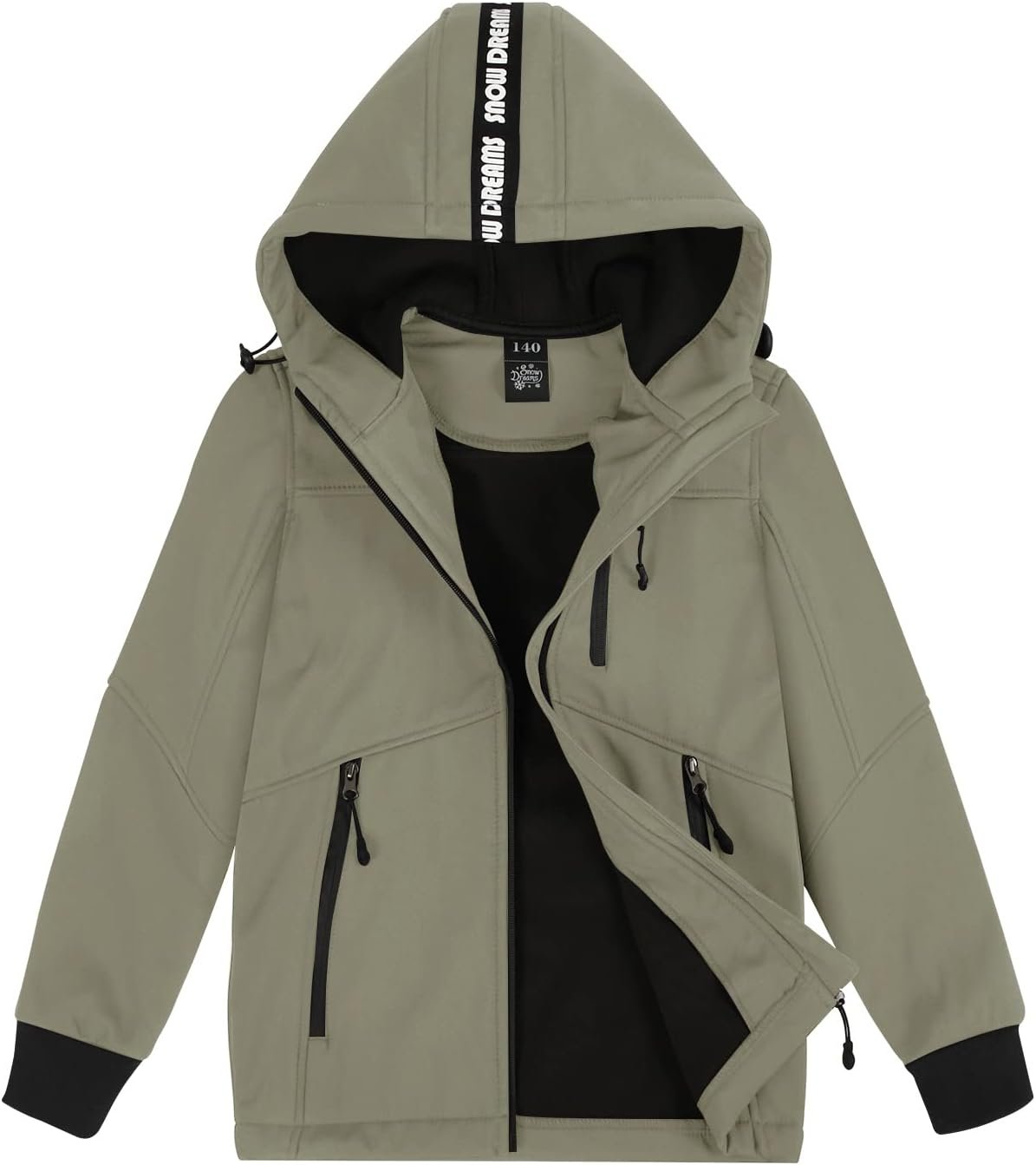 SNOW DREAMS Boys Spring Fall Winter Jacket Boys’ Outerwear Jackets & Coats Hooded Waterproof