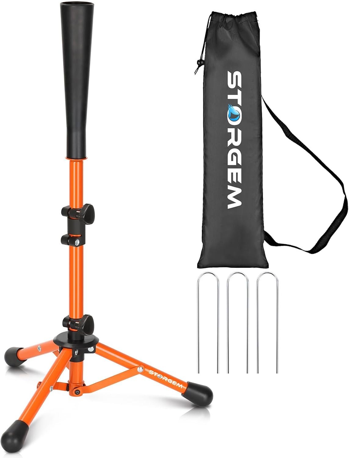 Storgem Baseball Softball Tee, Batting Tee for Kids, T Ball Training Stand | Baseball Tee for Kids with Easy Adjustment, T Ball Batting Stand for Youth, Portable Practice Equipment