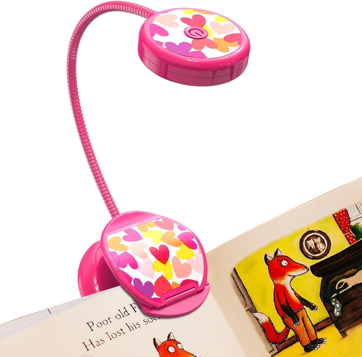 Vekkia Cute Rechargeable Book Light Eye-Care Clip on Lights (Rose Red) | for Reading in Bed/3 Colors & 3 Brightness/1.8oz Lightweight/Up to 40 Hours Useage/Great Gifts for Kids & Readers