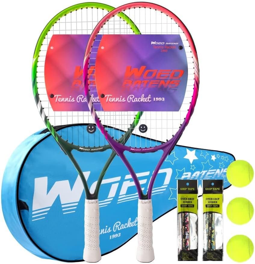19″ 23″ 25″ Kids Tennis Racket Junior/Youth Tennis Racquet with Tennis Ball Carry Bag Overgrips Vibrations Dampers…