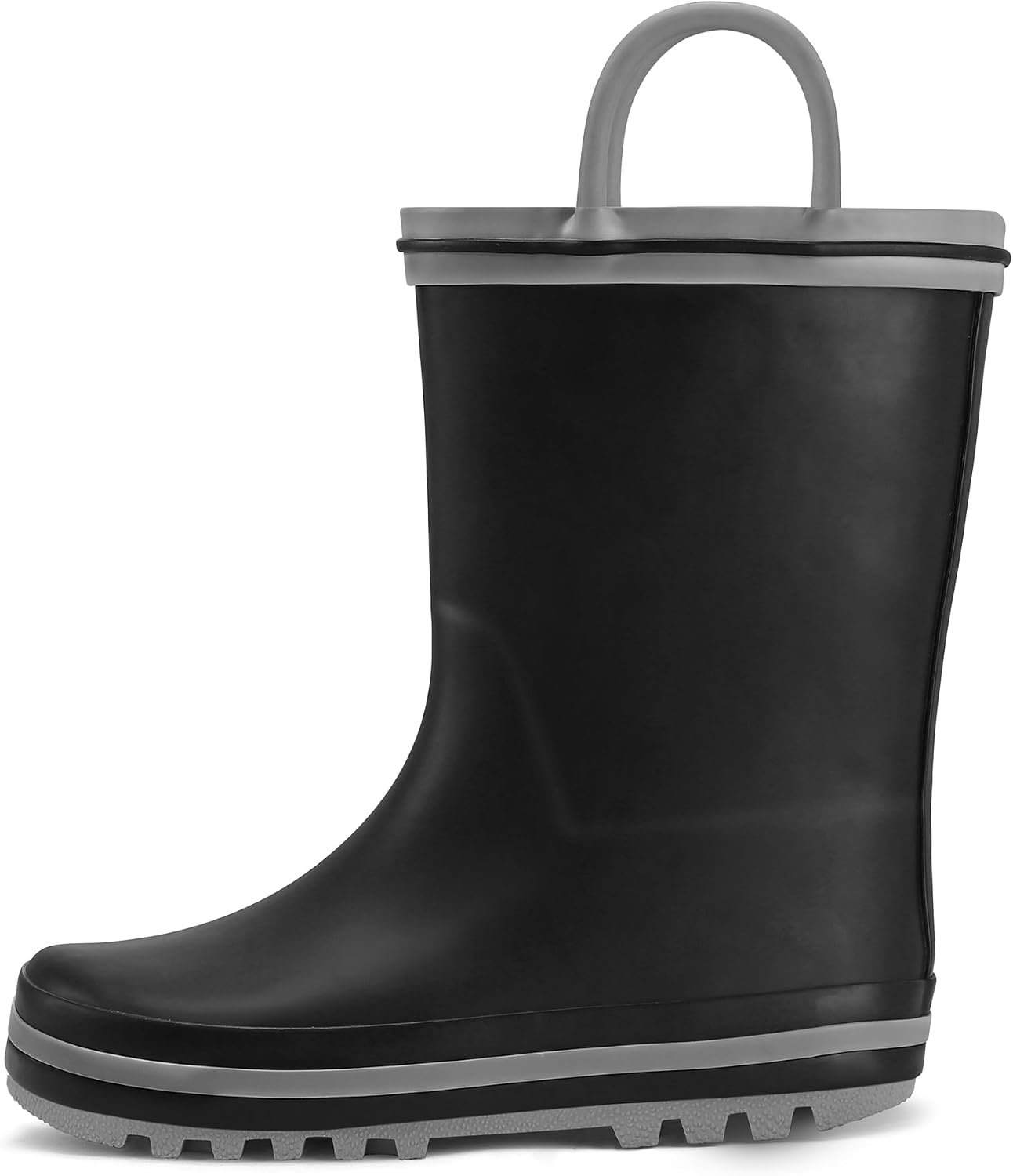 K KomForme Kids Rain Boots Waterproof Printed Rubber boots with Handles | Slip on, Double Handles,Slip Resistant