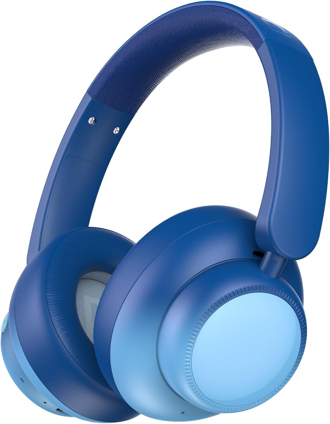 Candy Bila Kids Bluetooth Headphones, Active Noise Cancelling,Gradient Blue | 60-hour playtime, safe volume limit, Bluetooth 6.0, USB-C charging, built-in mic, ideal for iPads, tablets and airplane