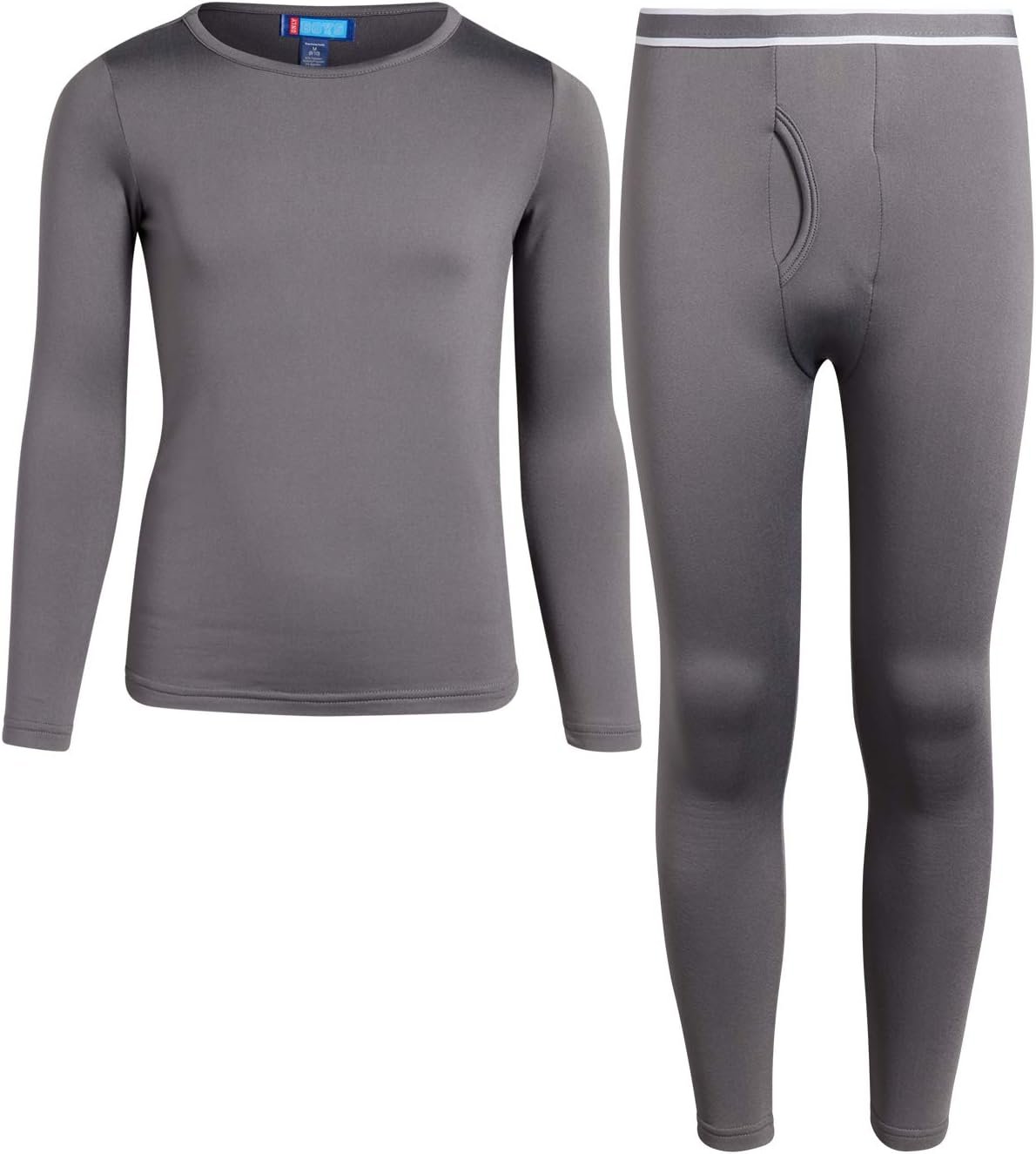 Thermal Underwear Set – 2 Piece Brushed Fleece Thermal Top and Long Johns for Boys