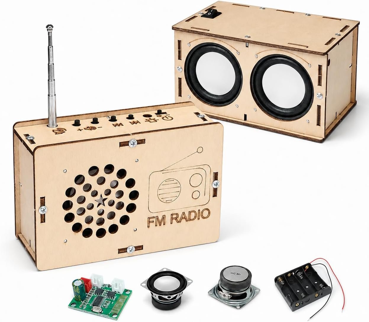 Stem Toys for Kids Boys Age 8-13 Radio & Speaker Stem Kits Back to School Gifts Educational Science Projects Electronics Circuits Kits for Kids Classroom Birthday Gift End of Year Teacher Supplies