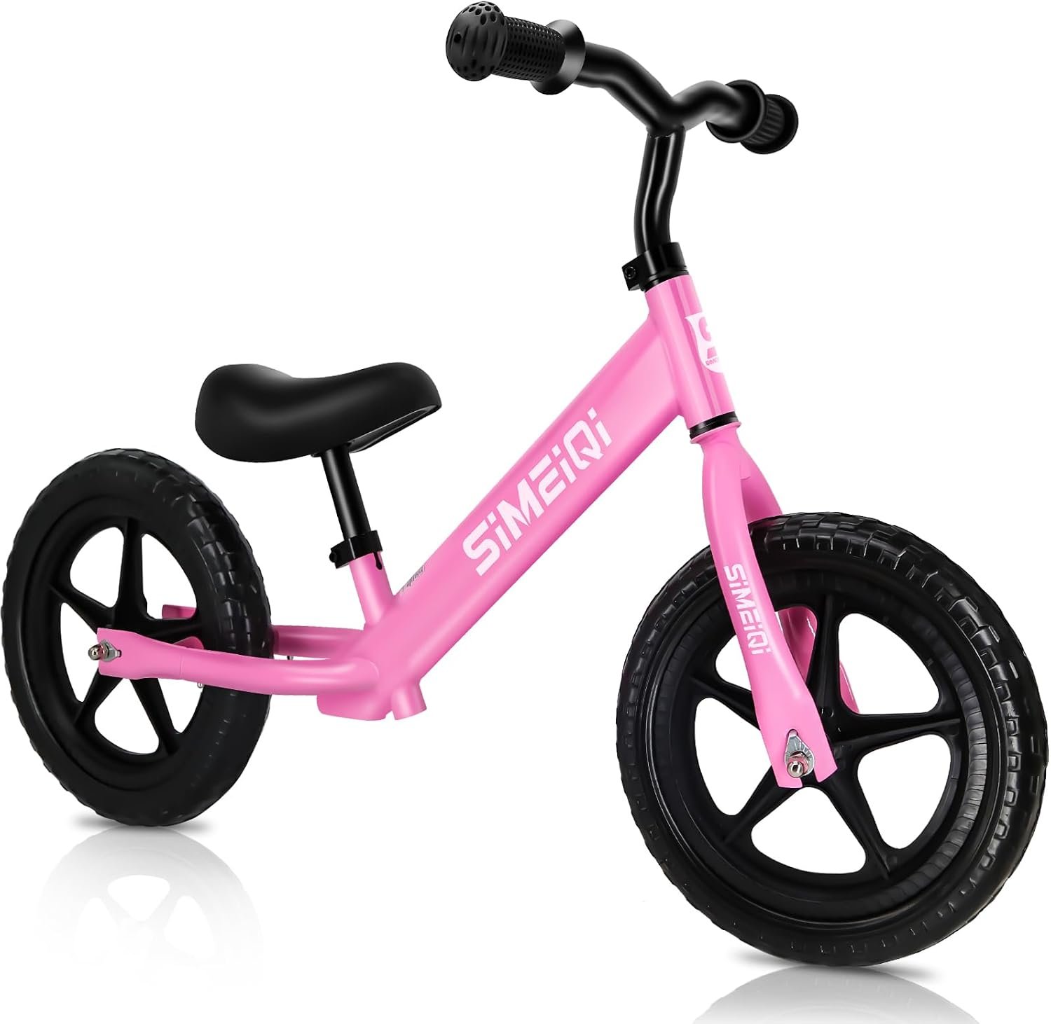 12″ Balance Bike for Boys Girls 2 3 4 5 Years Old No Pedal Walking Balance Training Sports Bicycle for Kids Toddlers Lightweight Adjustable Seat & Handlebar