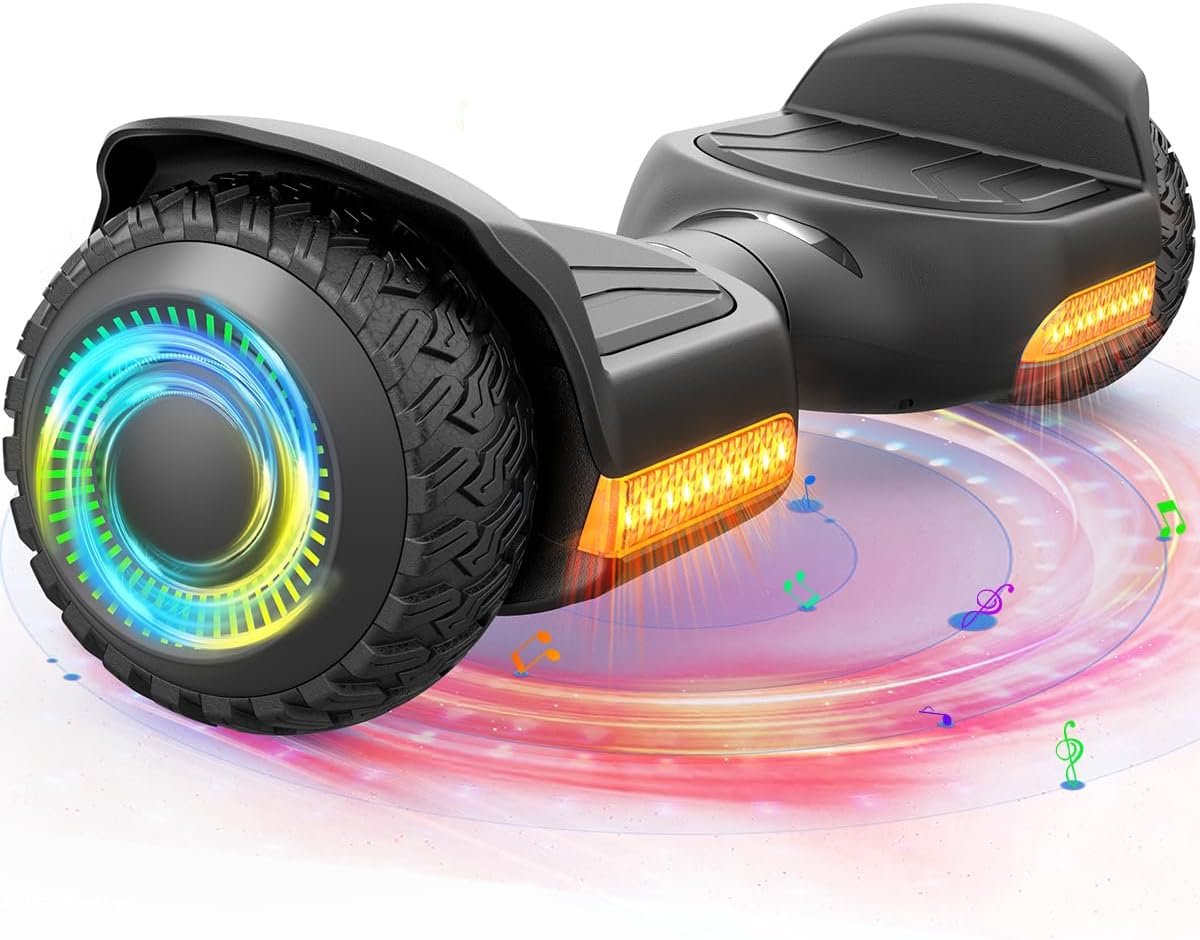 Gyroor Self Balancing Scooter New G13 All Terrain Balancing Scooter with LED Lights, Self Balancing Off Road with Bluetooth for Kids ages 6-12 and Adults