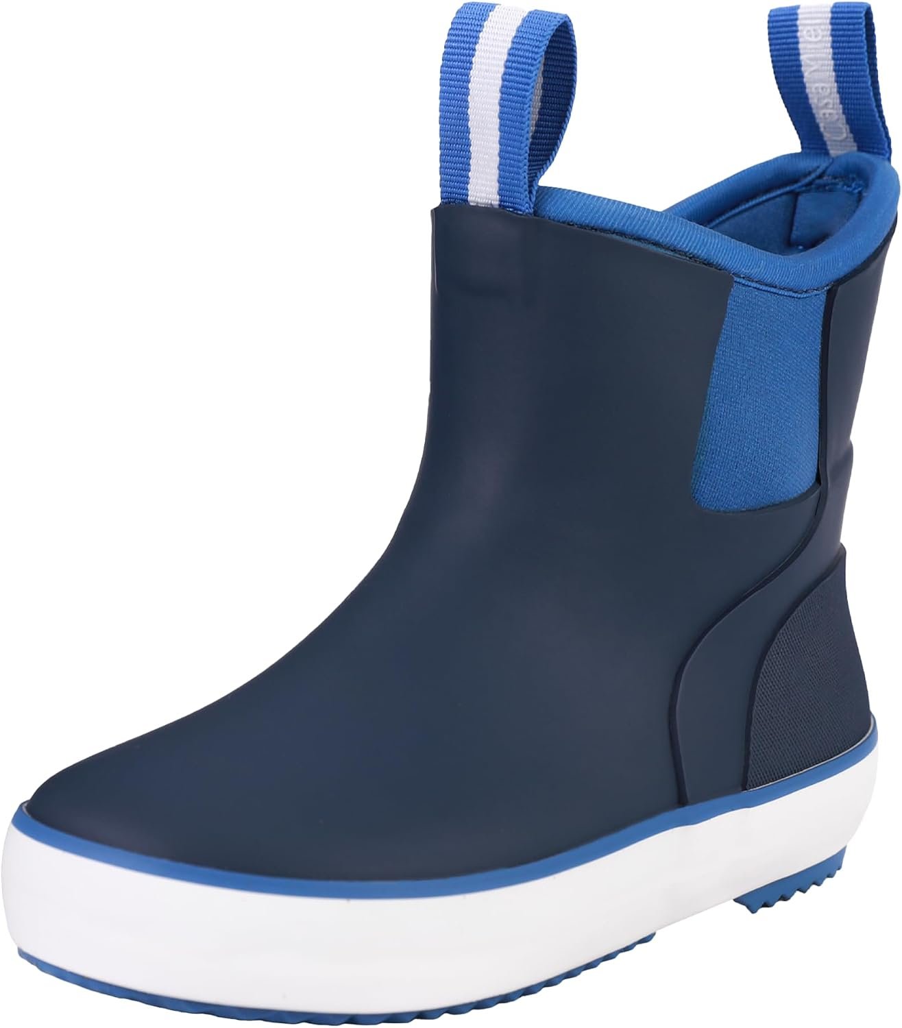 CasaMiel Kids’ Waterproof Rain Boots, Non-Slip Natural Rubber Ankle Boots