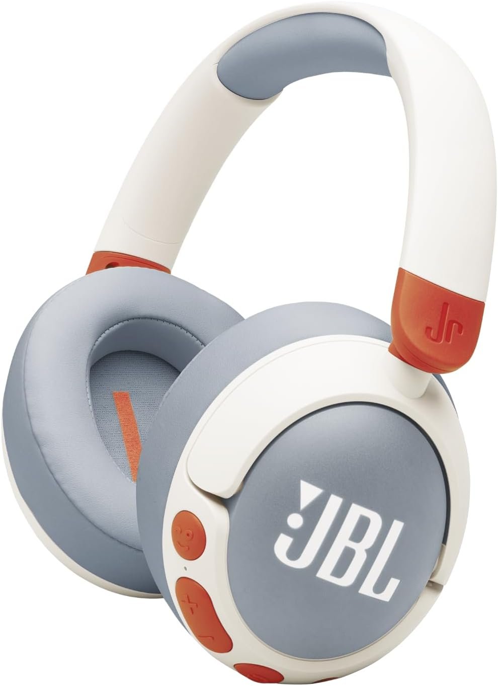 JBL Junior 470NC – Cancelling Kids Headphones – White | JBL Safe Sound 85dB, Parental Control with Customizable Volume Playtime, Easy monitoring, Active Noise Cancelling