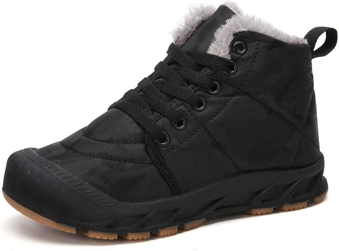 Boys Snow Boots Winter Waterproof Slip Resistant Cold Weather Shoes（Little Kid/Big Kid