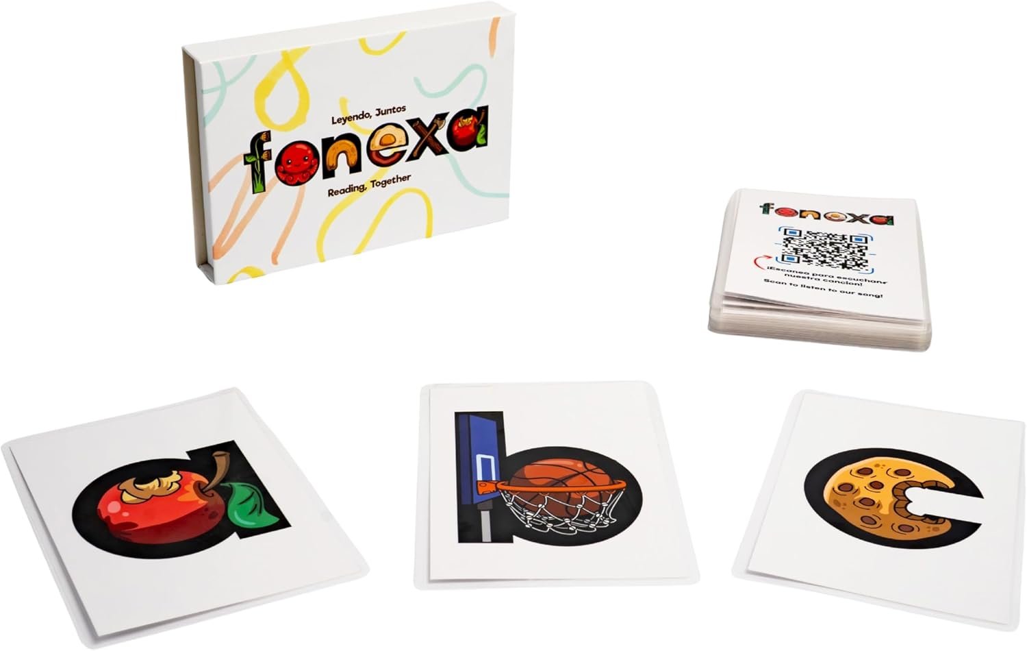 Phonics Flashcards for Kids – Alphabet Letter Sound Cards with Embedded Mnemonics for Early Reading, ABC Flashcards for Preschool & Kindergarten – Fonexa (Small)