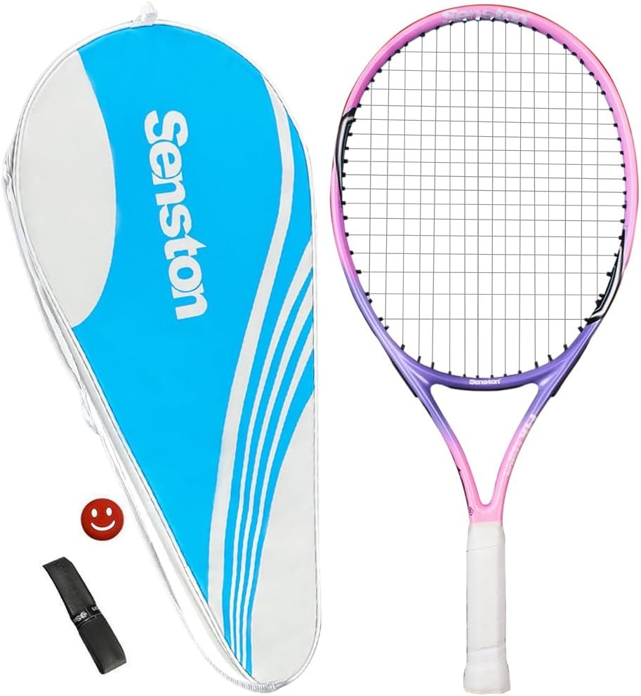 Senston 19″ 23″ 25″ Kids Junior Tennis Racquet for Kids Children Boys Girls Tennis Rackets with Racket Cover