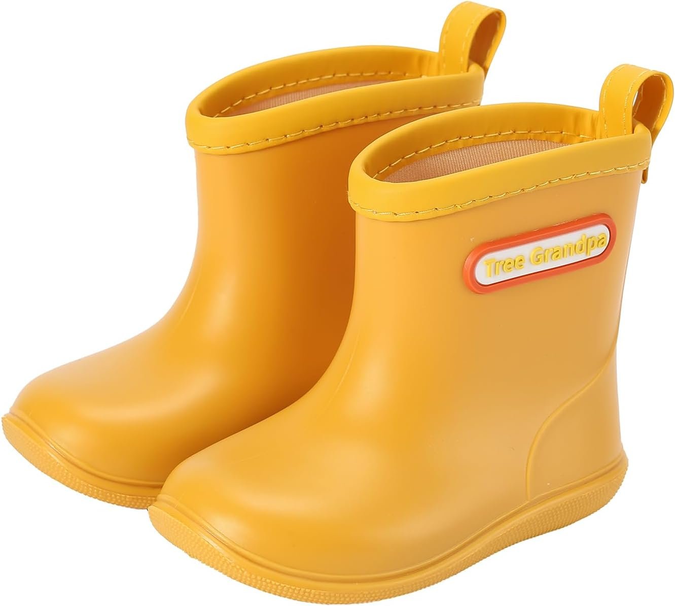 Tree Grandpa Toddler Rain Boots Baby Kids Easy-on Rain shoes Children Waterproof Shoes for Boys Girls(1-6 Years) | Lightweight , Soft ,Durability , Appearance , Fit