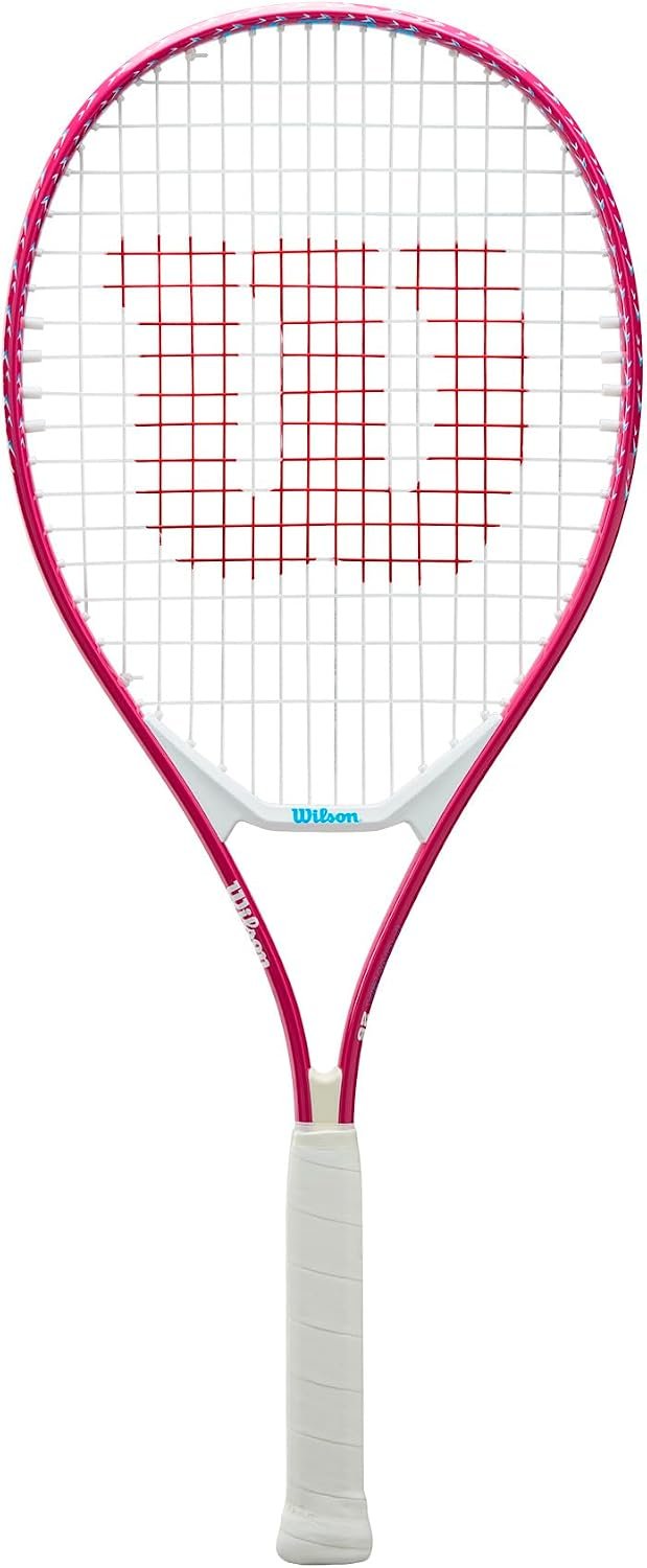 Wilson Ultra Power 25″ Junior Recreational Tennis Racket – Pink/White/Blue