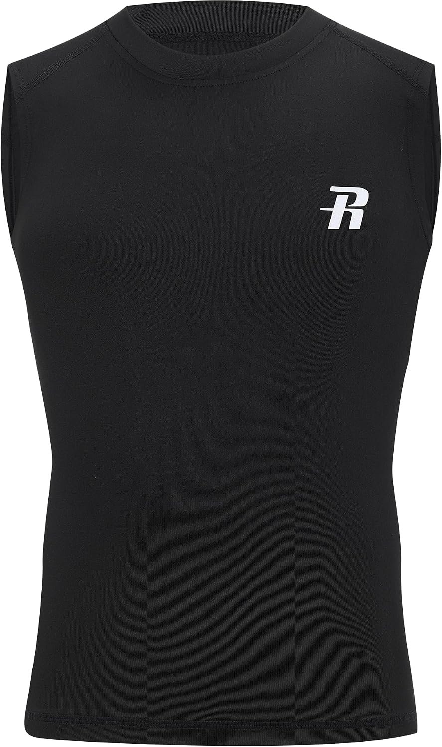 Runhit Boys Sleeveless Compression Shirt Kids Athletic Tank Tops Youth Quick Dry Undershirt for Football Basketball
