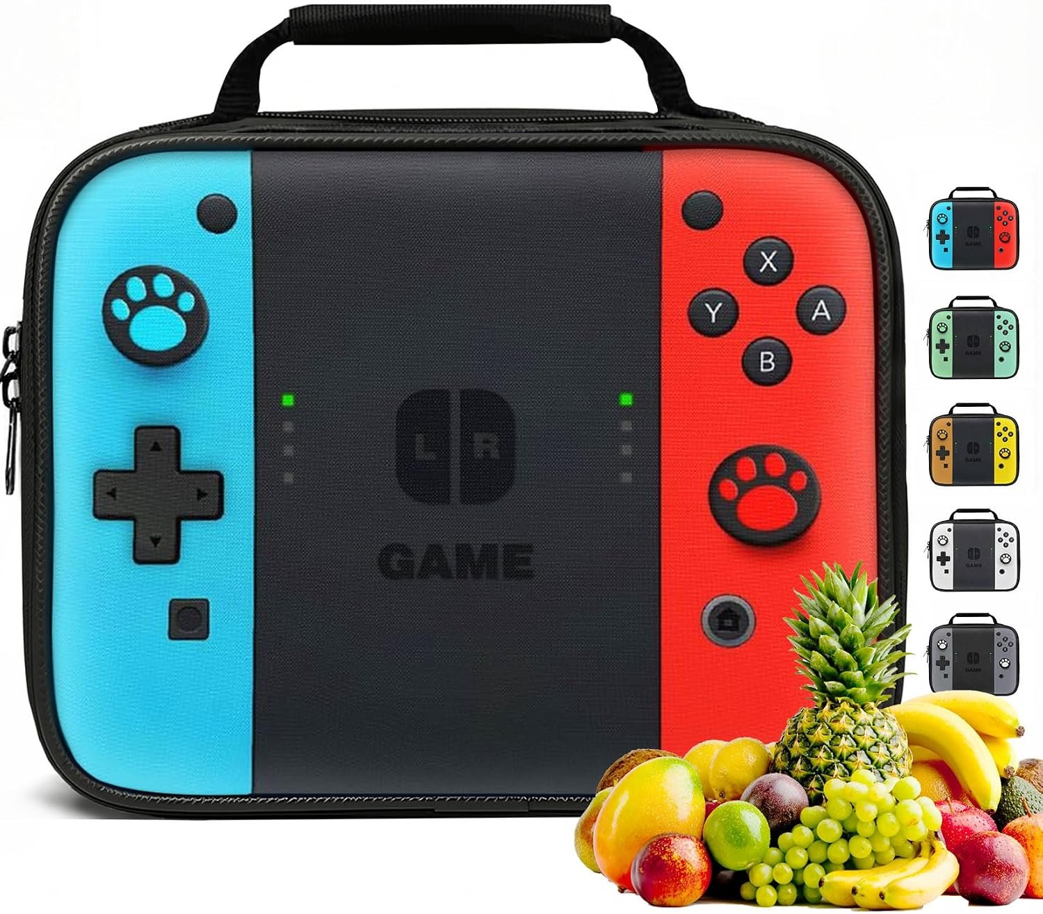 Insulated Lunch Box for Boys Girls, Game Lunch Bag for School Work Office Travel Picnic Hiking Beach, Waterproof Leakproof Portable Fits Most Bento Boxes