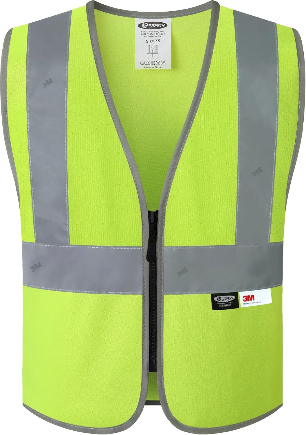 JKSafety Kids Safety Vest Kids Construction Vest with 3M Reflective Tapes High Visibility Meet ANSI Standard (BK300)