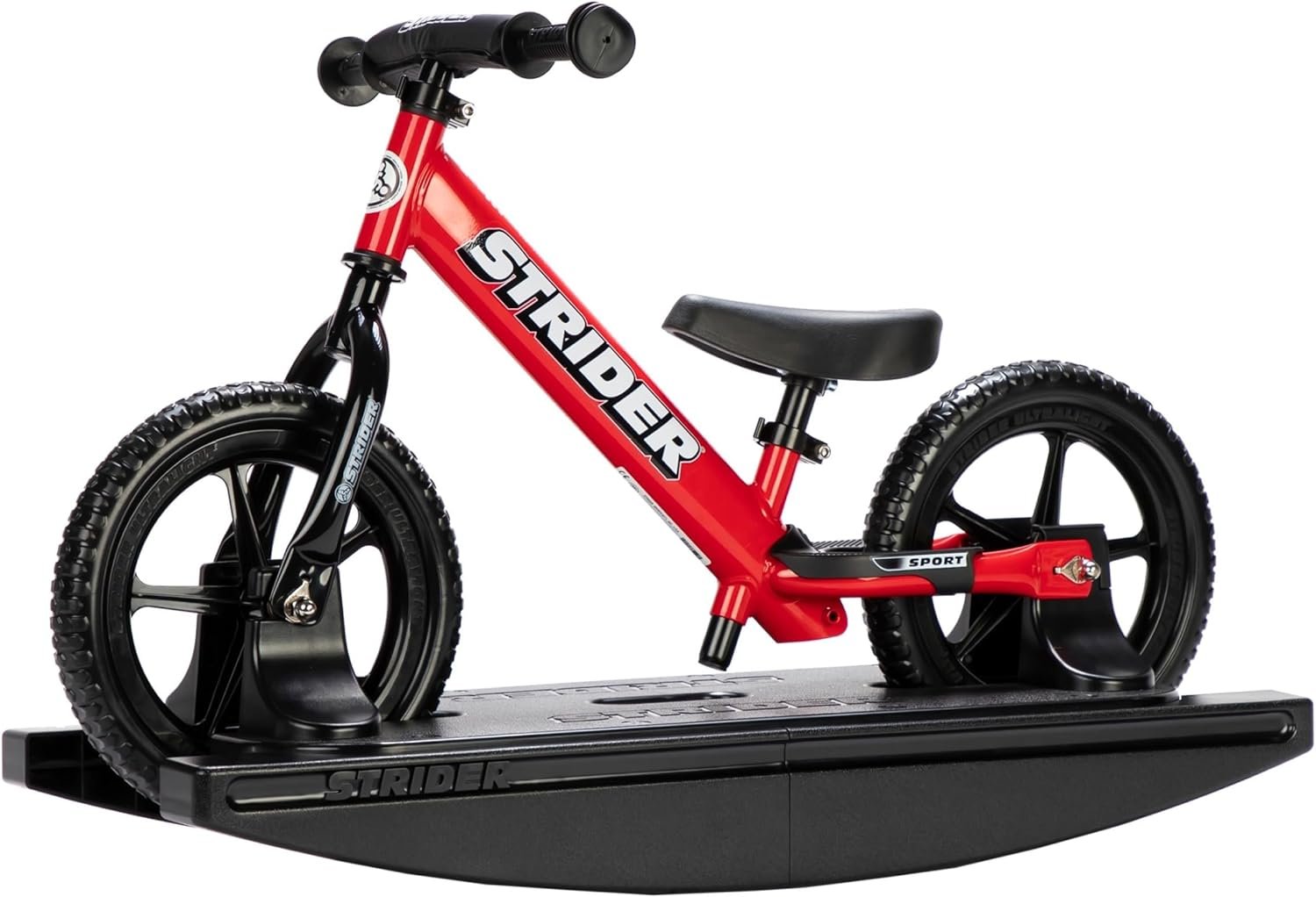 Strider Sport 2-in-1 Rocking Bike, Ages 6 Months–4 Years | For 12 Model, Converts Baby Rocking Toy to Toddler Balance Bike, Tool-Free Adjustments, Wide and Stable Base, Durable Plastic
