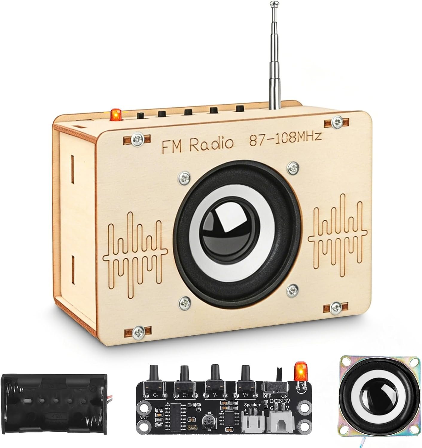 Science Kits for Kids Age 8-12 12-14, STEM Kits 8-10, Build Your Own FM Radio Kit, Electronic DIY Experiment Engineering Building Project, Toys Gifts for Teen Boys Girls 9 11 13 15 16+
