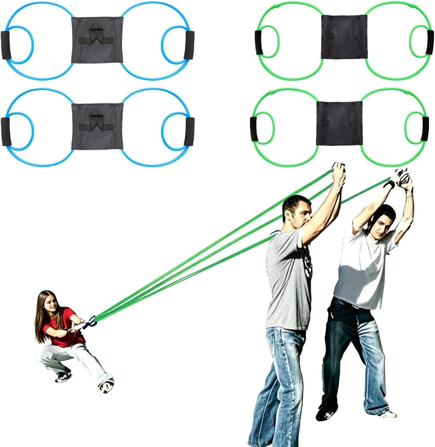 Water Balloons Launcher Slingshots 4pcs, T Shirt Launcher Potato Cannon | Ideal for backyard battles, beach parties, park picnics, team-building events, summer holidays, and fun camping adventures