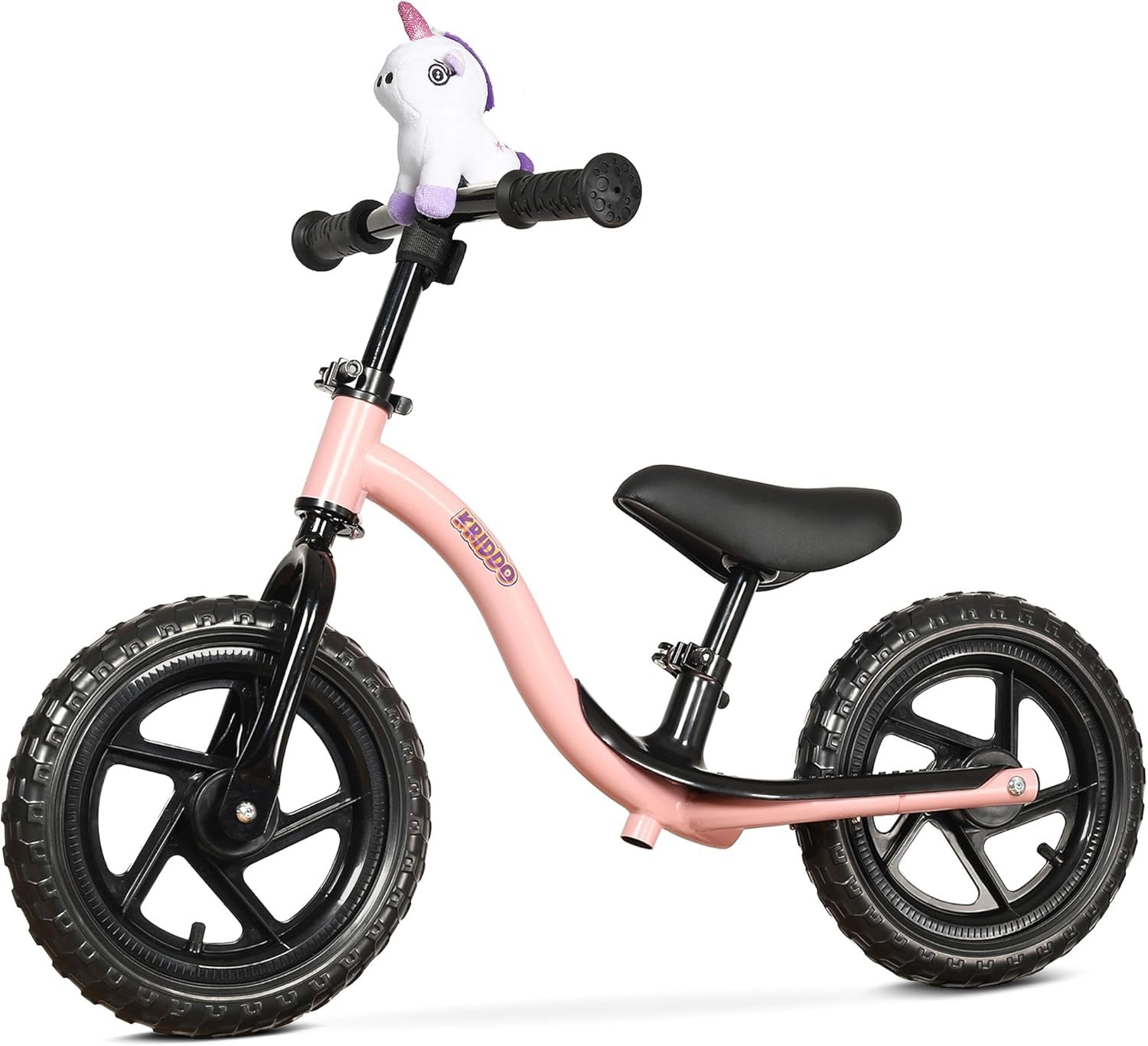 KRIDDO Toddler Balance Bike 2 Year Old, Age 24 Months to 5 Years Old, Early Learning Interactive Push Bicycle with Steady Balancing, Gift Bike for 2-5 Boys Girls, Pink