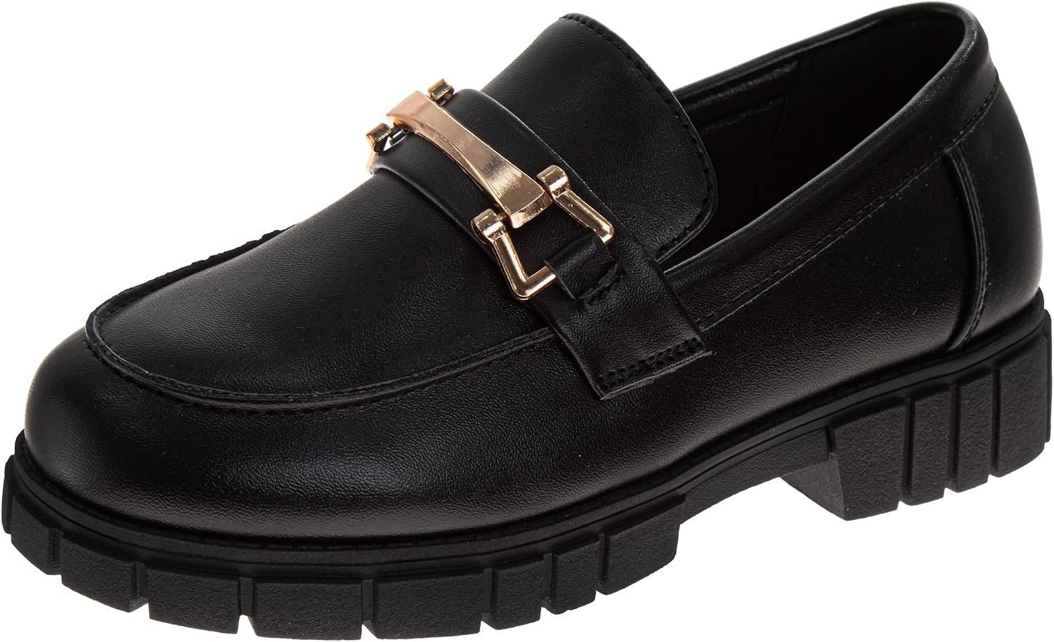 French Toast Girls Chunky Platform Loafers Faux Leather Slip On Dress School Shoes for Girl Sizes 10 Toddler 11-13 Little Kid 1-4 Big Kid