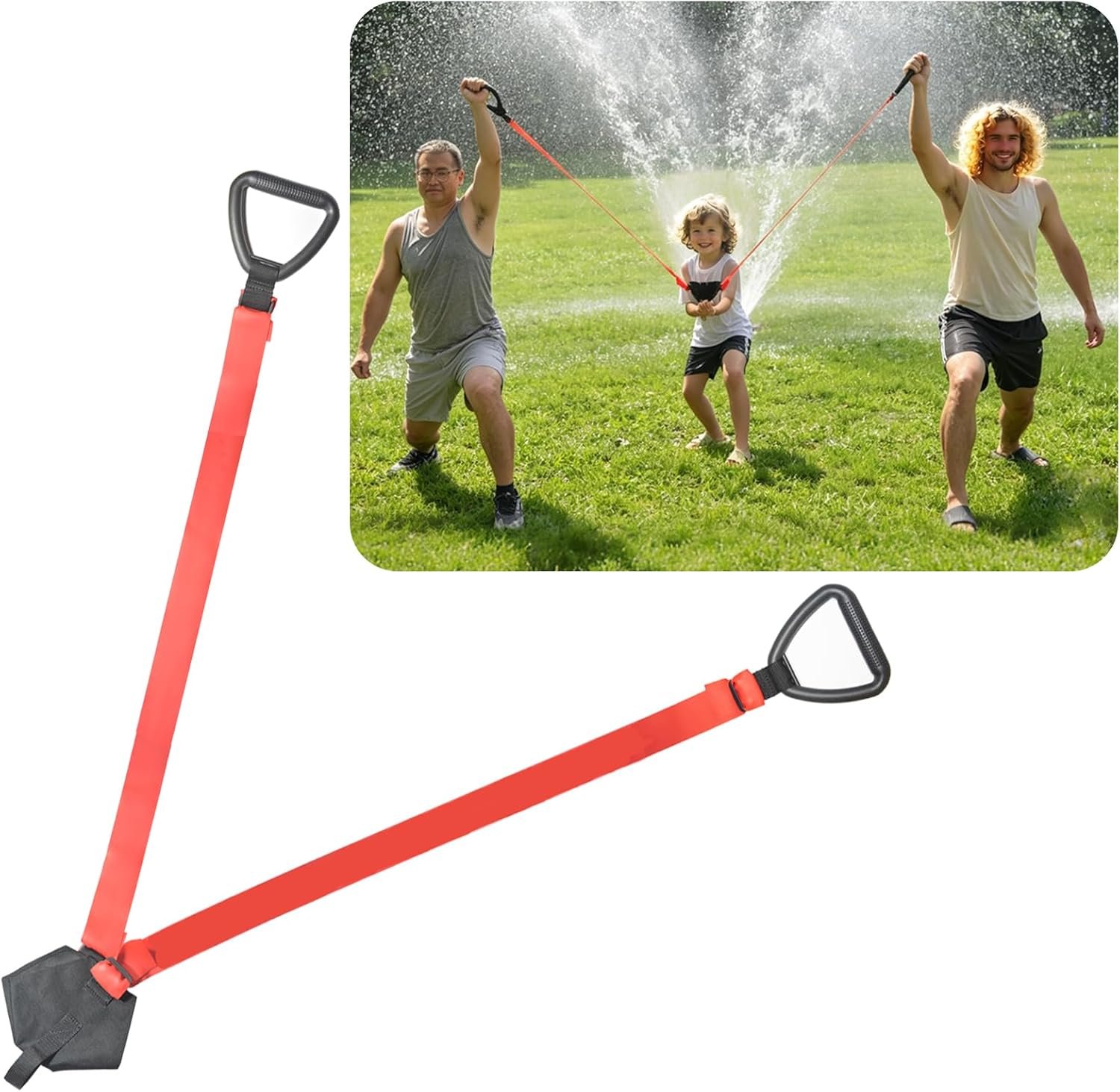 Water balloon launcher slingshot heavy duty 500 yards 2026 upgrade | Water balloon slingshot heavy duty 3 man 500 yards catapult rocket adult Toys games for kids cannon spyra water gun