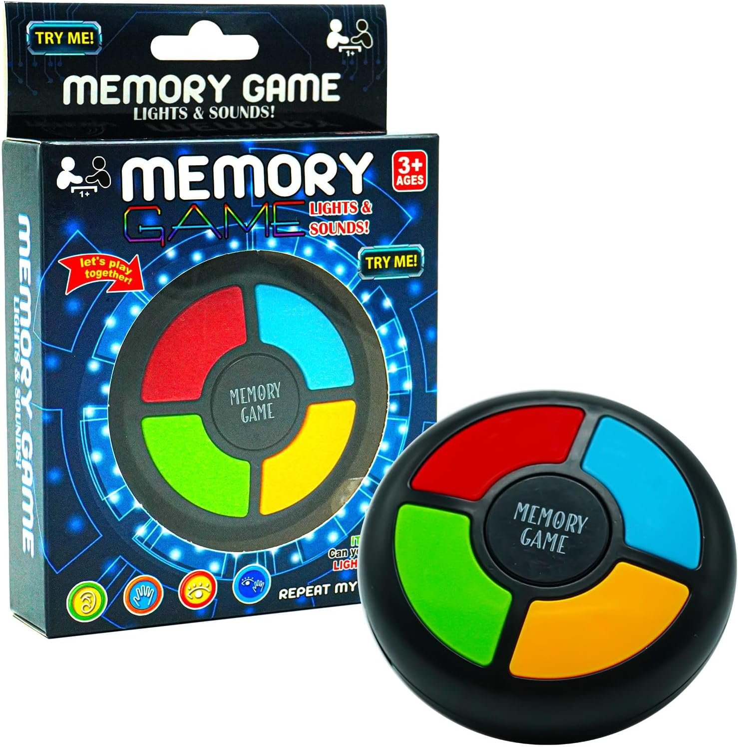 Gelabur Handheld Memory Games for Kids Ages 4-8, Light Up Electronic Toys, Car Travel Board Games for Kids,Birthday Gifts for 3-12 Year Old Boys