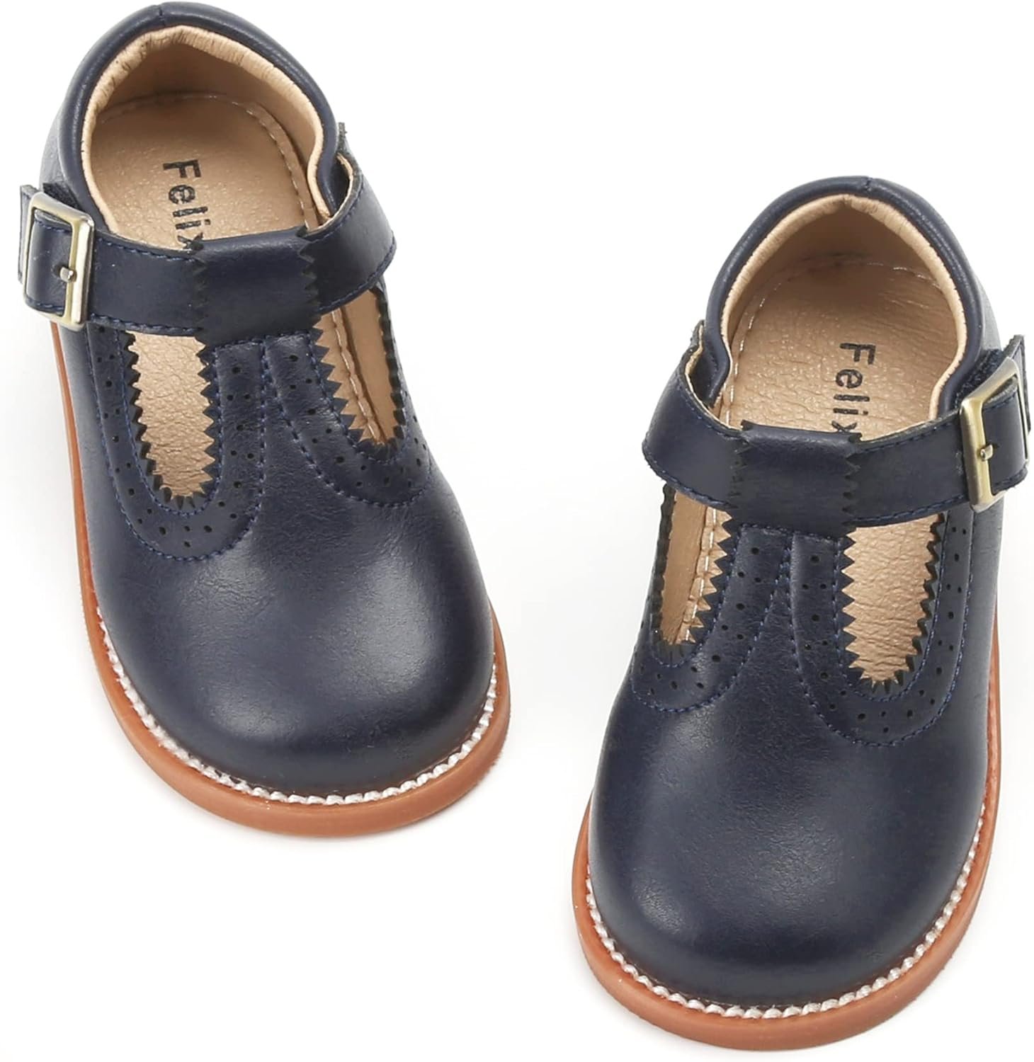Felix & Flora Toddler Little Girl Mary Jane Dress Shoes – Ballet Flats for Easter Flower Girl Party School Shoes.