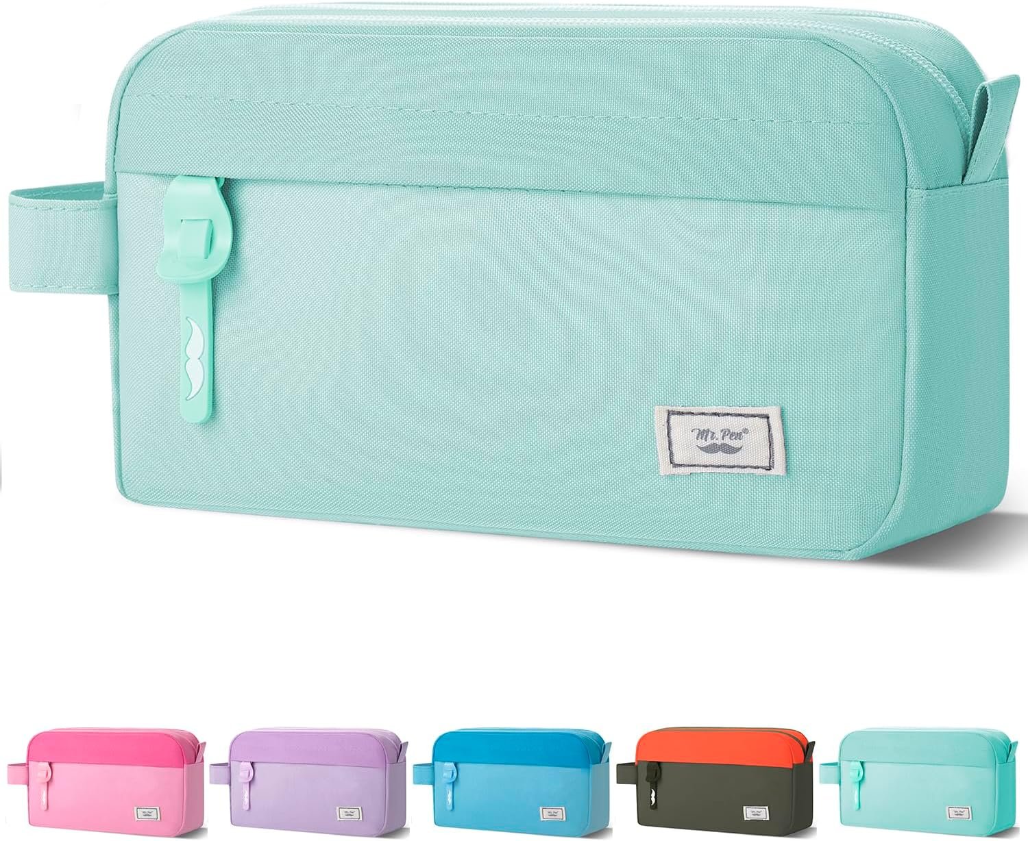 Mr. Pen- High Capacity Pencil Case, Large Pencil Pouch with 3 Compartments and 2 Pockets, Large Pencil Bag with Smooth Zipper, Cute Pencil Case Pouch Organizer, School Supplies for Teens