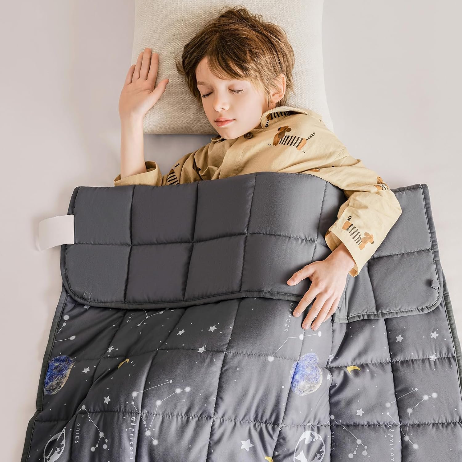 Topcee Weighted Blanket (5 lbs, 36″ x 48″) Cooling Throw Heavy Blanket for Sleeping Apply to 40-60 lbs, Soft Thick Breathable Blanket with Glass Bead, Easy Care
