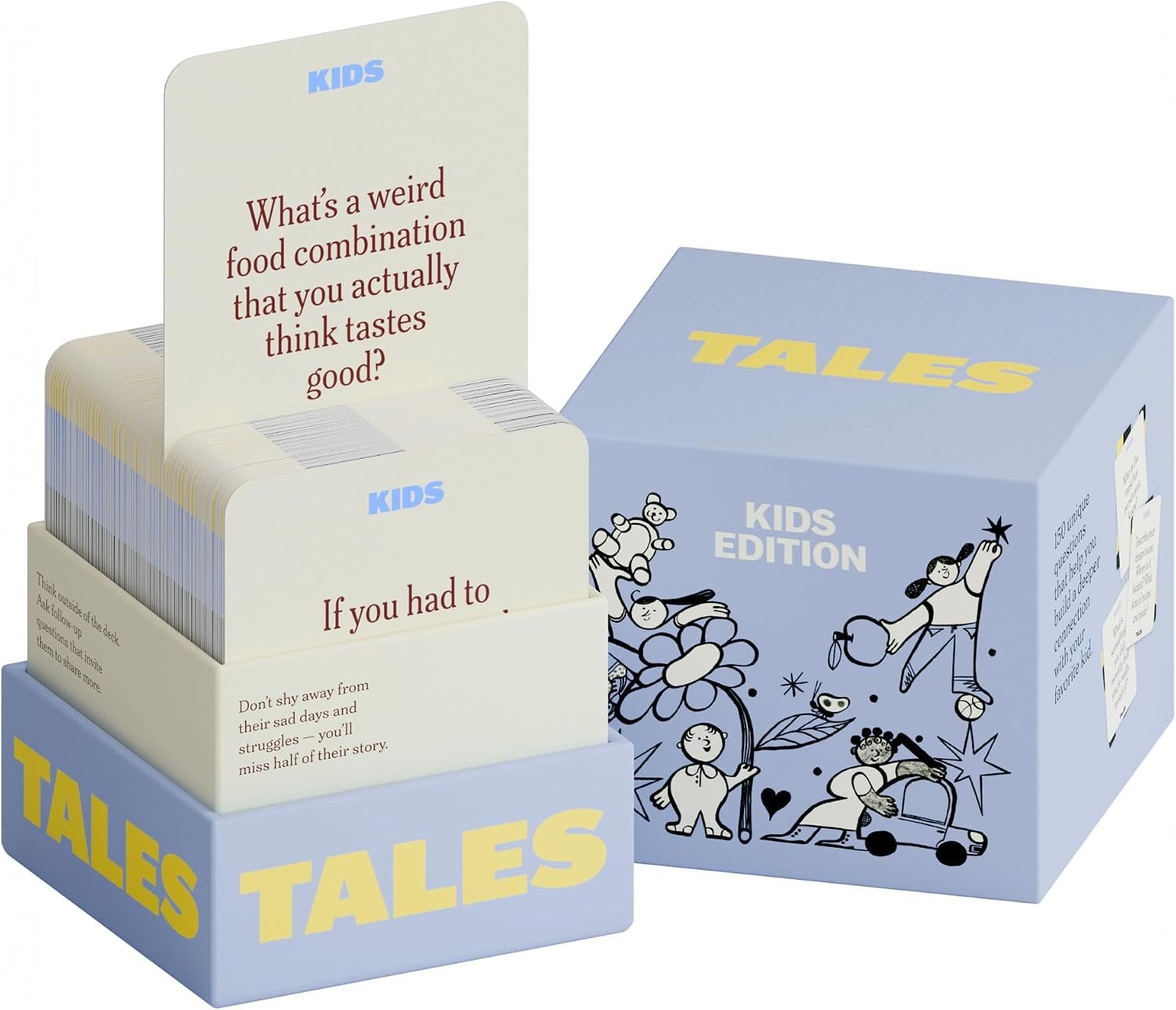 TALES 150 Conversation Cards, Kids Edition, Road Trip Game, Family Bonding