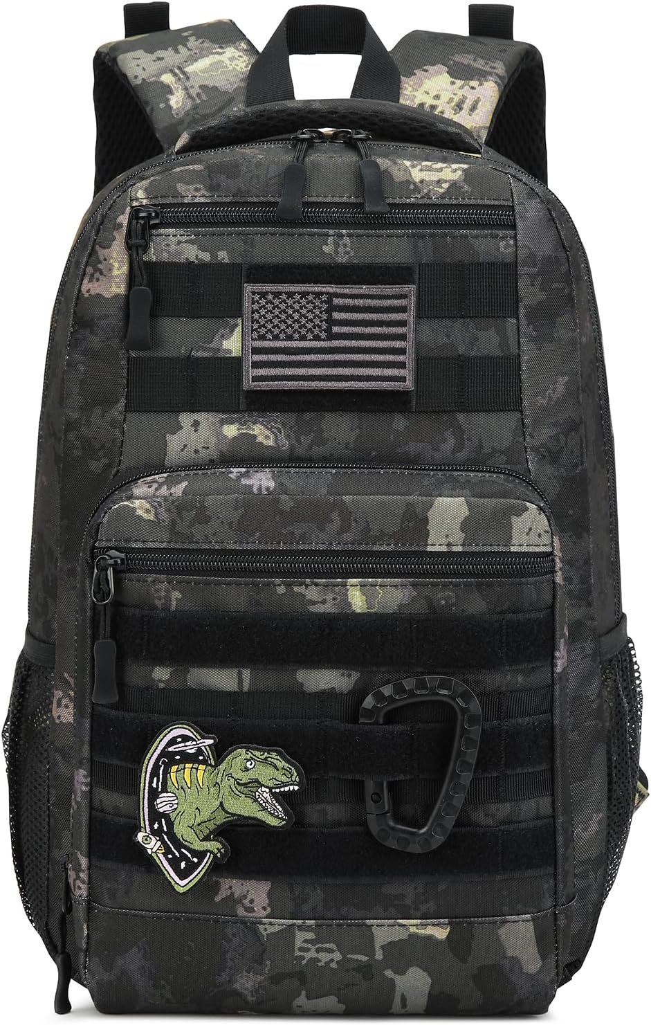 Kids Tactical Backpack Army Molle Bookbag Military Boys Backpack for School, Outdoor, Camping, Black CM