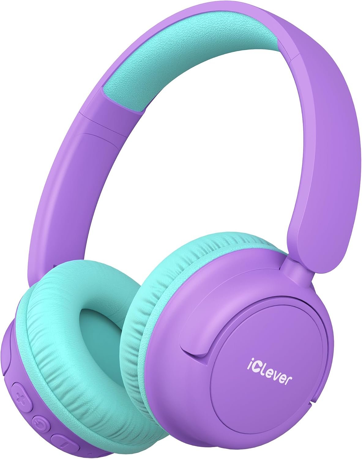 iClever BTH22 Kids Bluetooth Headphones for Toddler Travel, 60H Play Time | SafeSound Tech3.0, Stereo Sound, USB C Fast Charging, AUX Cable, Kids Wireless Headphones for Girls/Boys/Tablet/PC/School