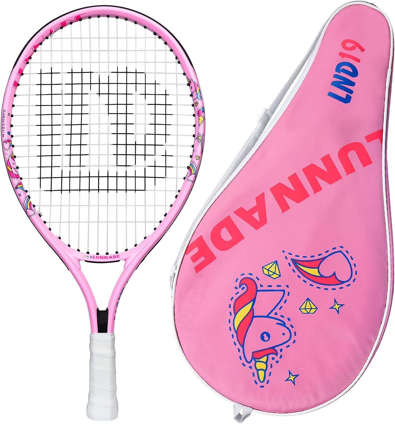 Tennis Racket for Kids Junior, 19/21/23/25 Inch Youth Tennis Racquet with Cover, Suitable for Beginner Boys and Girls Age 3-12