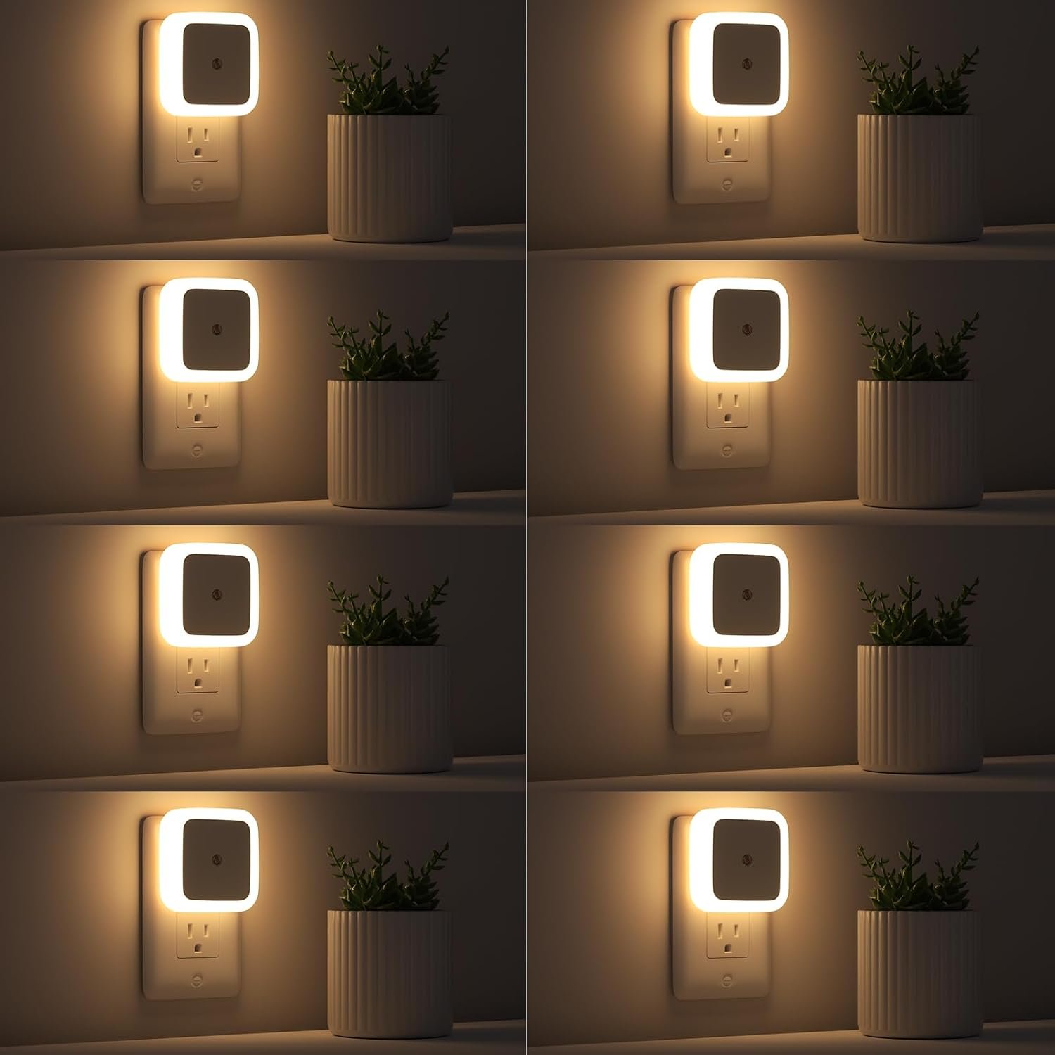 Sujeet Night Light, Night Lights Plug into Wall 8-Pack, Nightlight Plug in Night Light, Dusk to Dawn Night Lamp Led (Warm White)