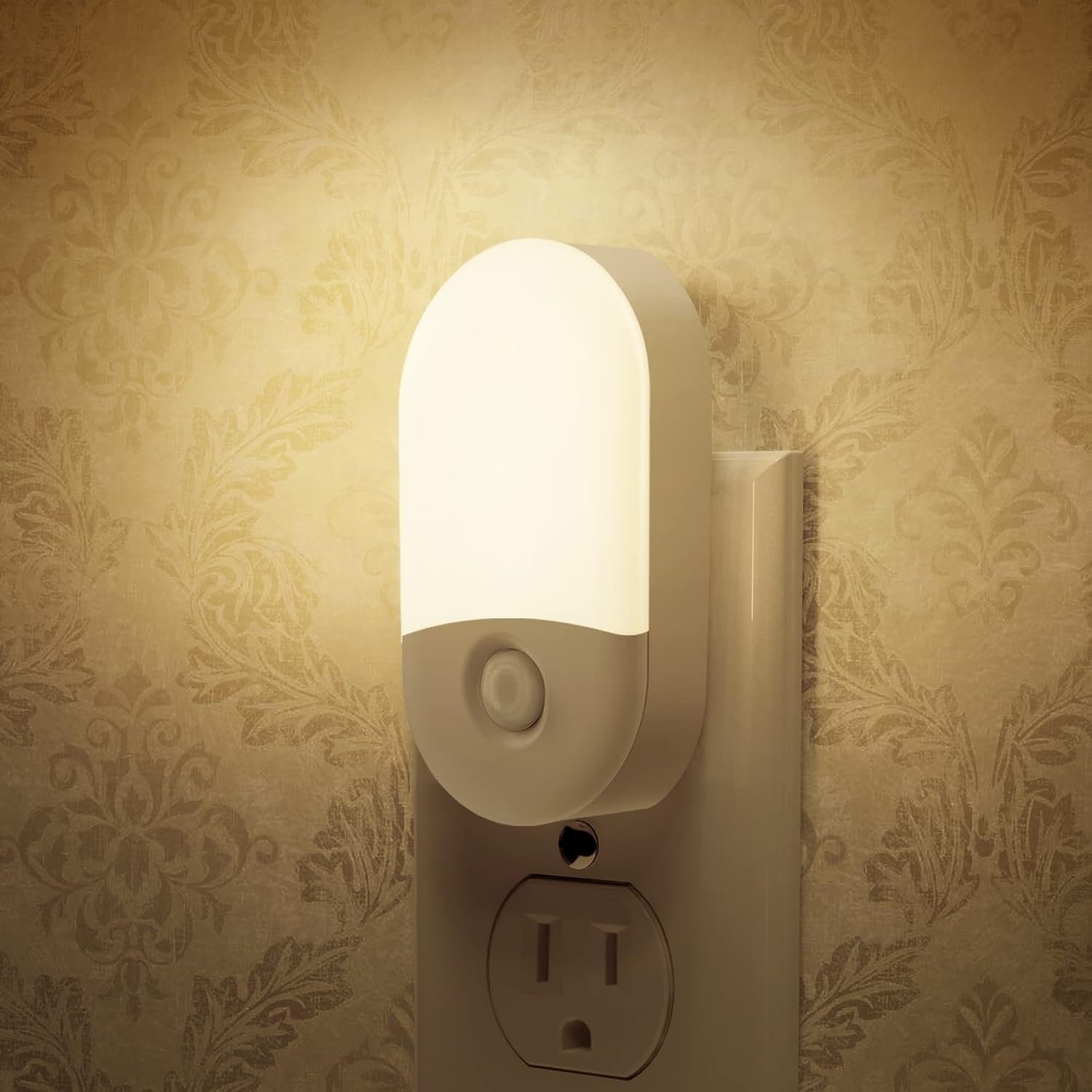 L LOHAS LED Night Lights Plug into Wall, [2 Pack] LED Dimmable Night Light | Light Sensors, 30/60LM Adjustable Brightness Nightlights, Soft White 3000K Automatic Night Light for Kids, Hallway