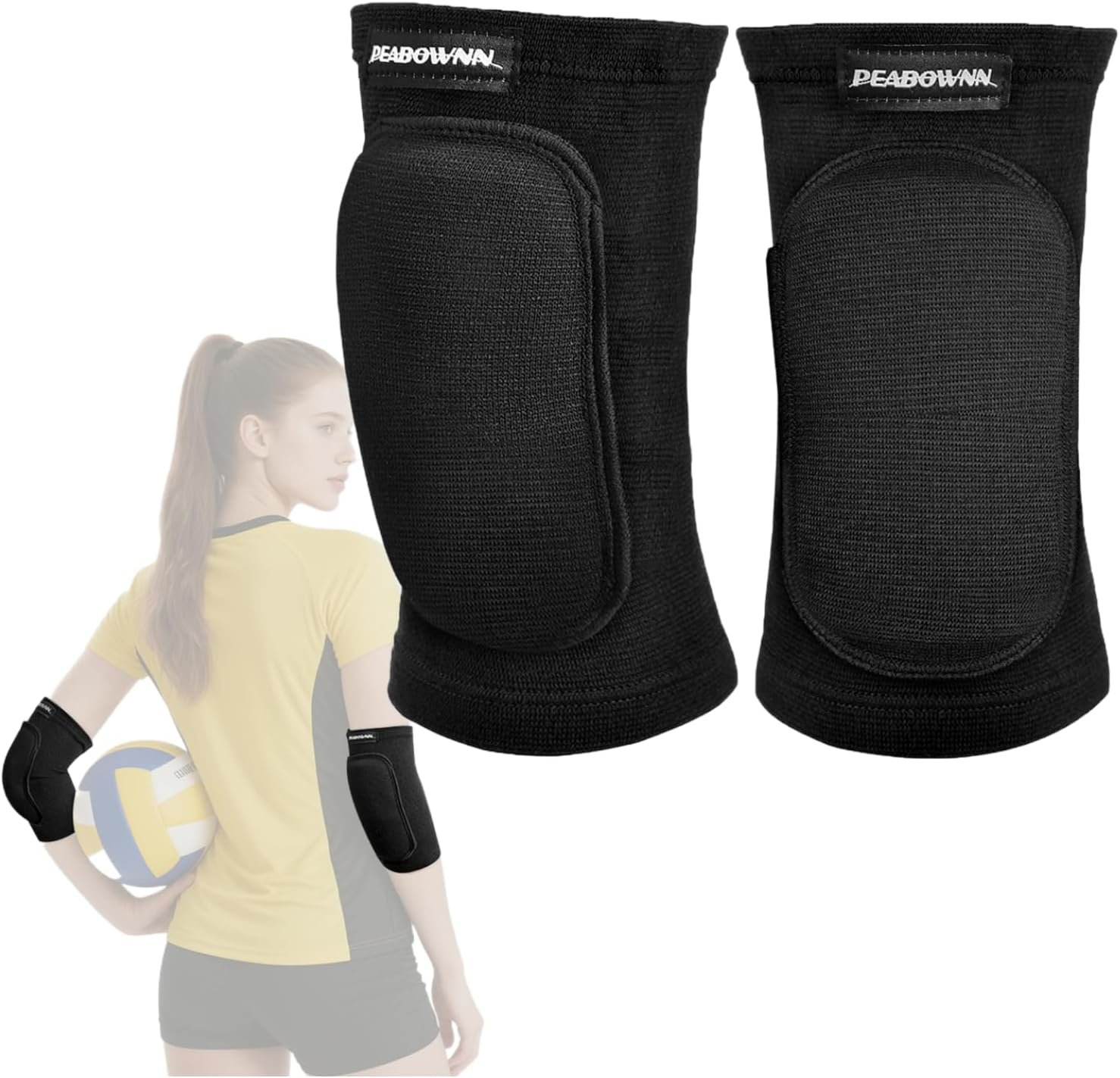 Volleyball Elbow Pads Youth 2XS-XL – Kids Teens Elbow Protector with Thicken Sponge Breathable Padding